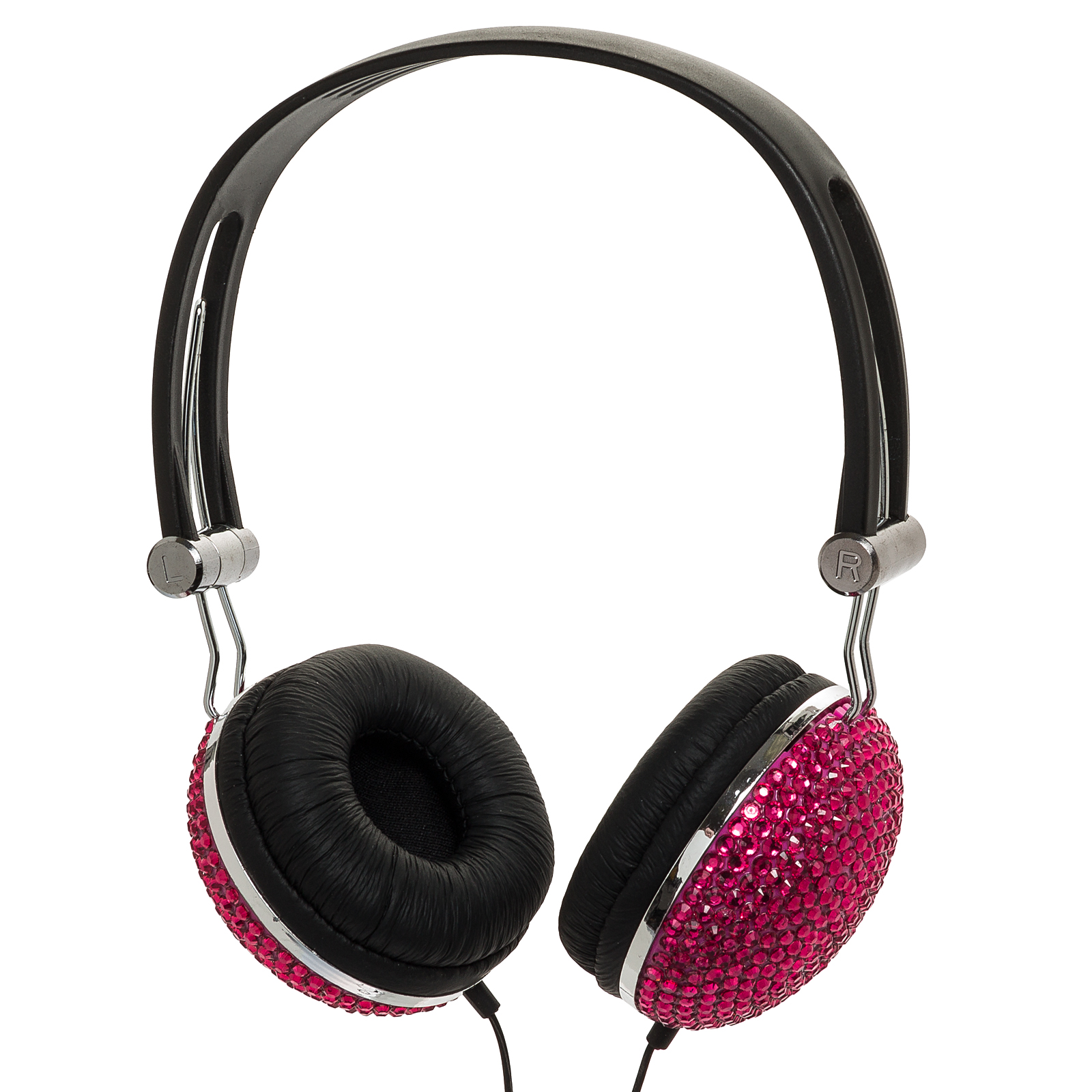 Crystal Rhinestone Bling DJ Over Ear White Band Headphones Earphones eBay