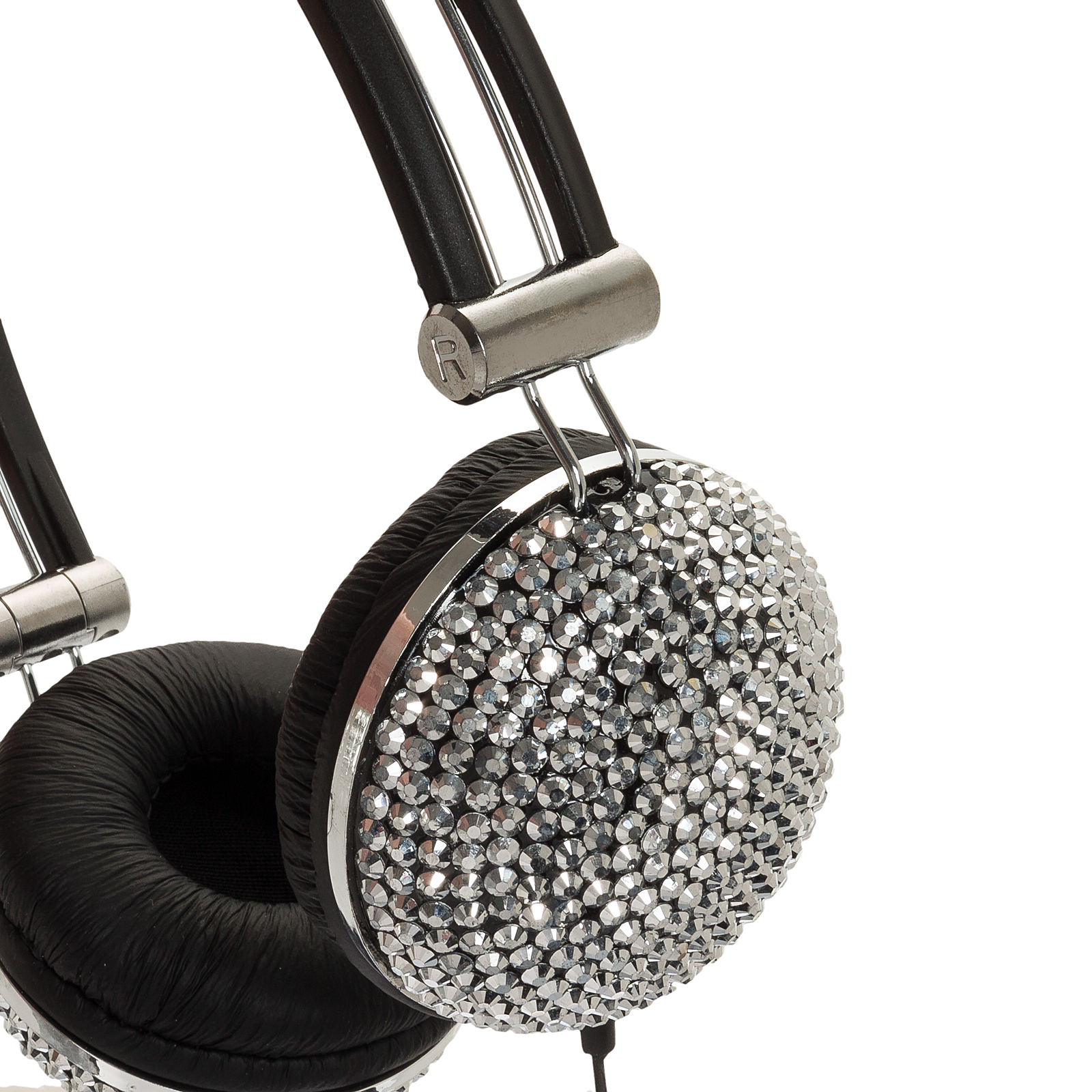 Crystal Rhinestone Bling DJ OverEar Headphones Earphones