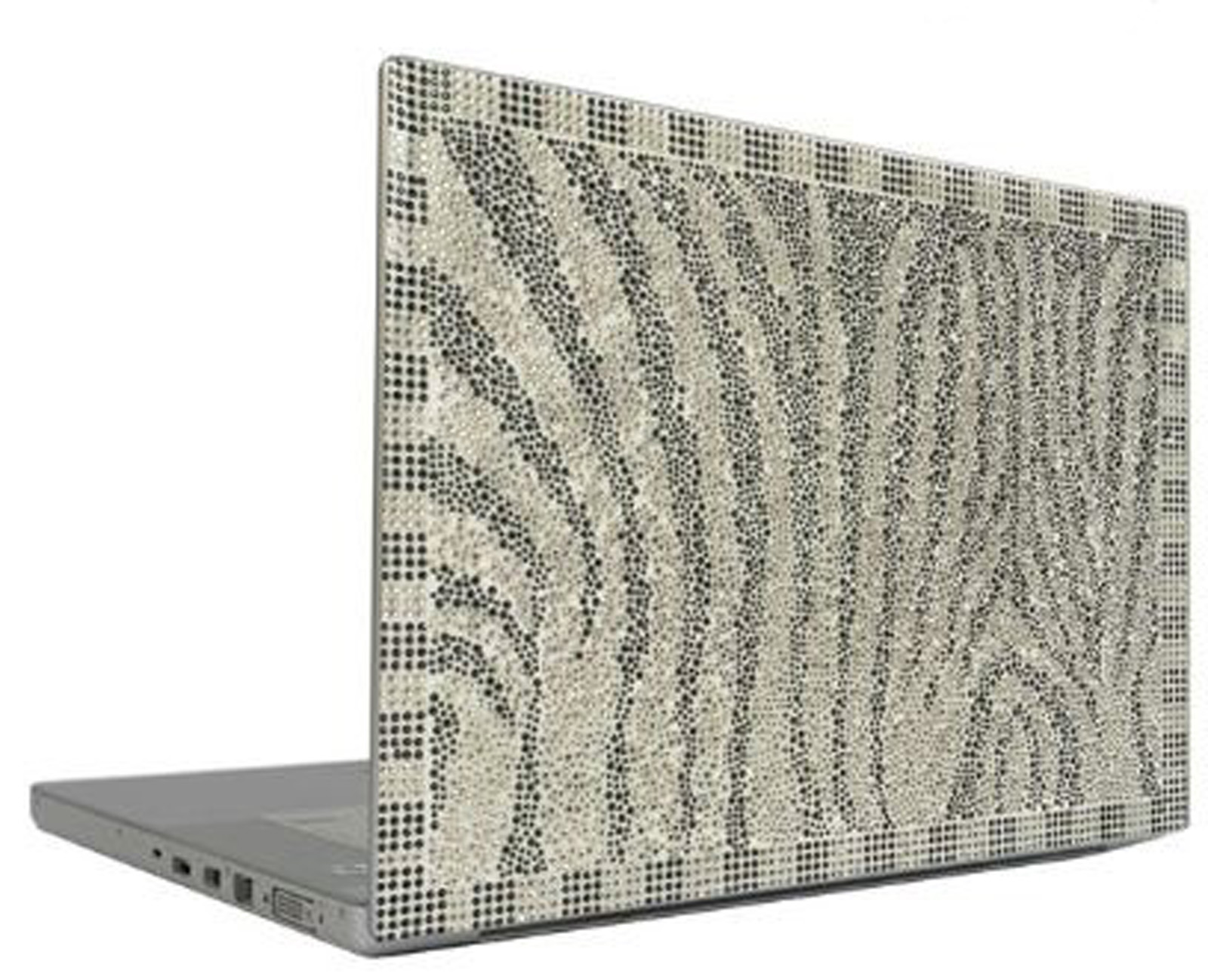 Zebra 13.3" Crystal Rhinestone Bling Laptop Sticker Sheet Cover Skin