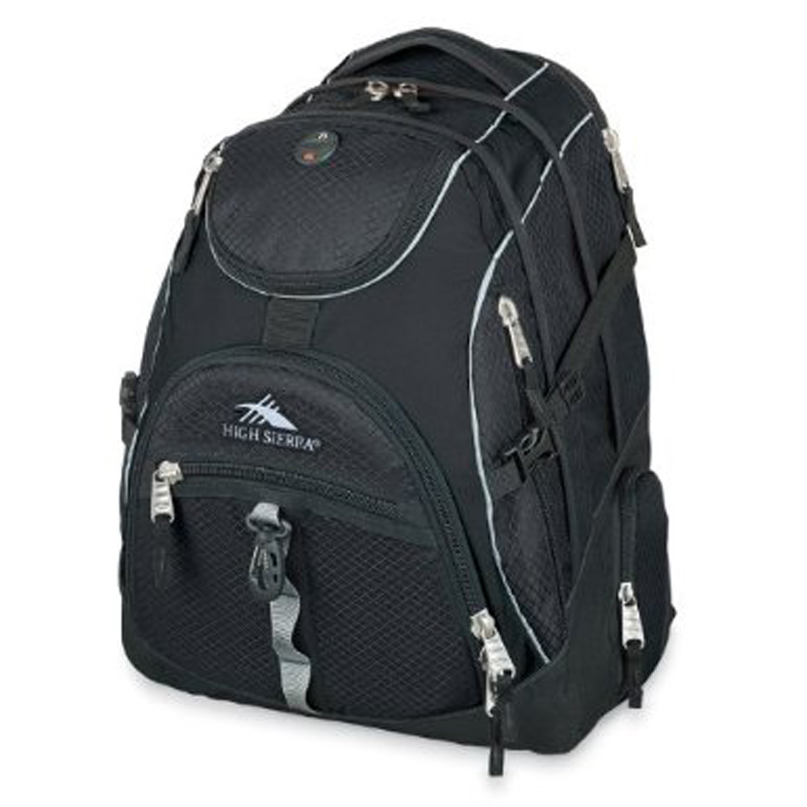 High Sierra Black Access Ready Durable Padded Laptop School Travel ...