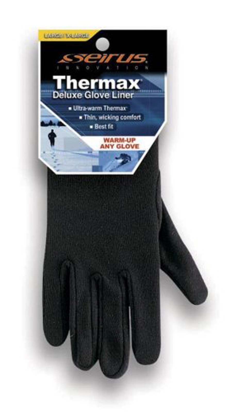 Seirus Black Deluxe Thermax Thin Warm Flexible Winter Glove Liner eBay