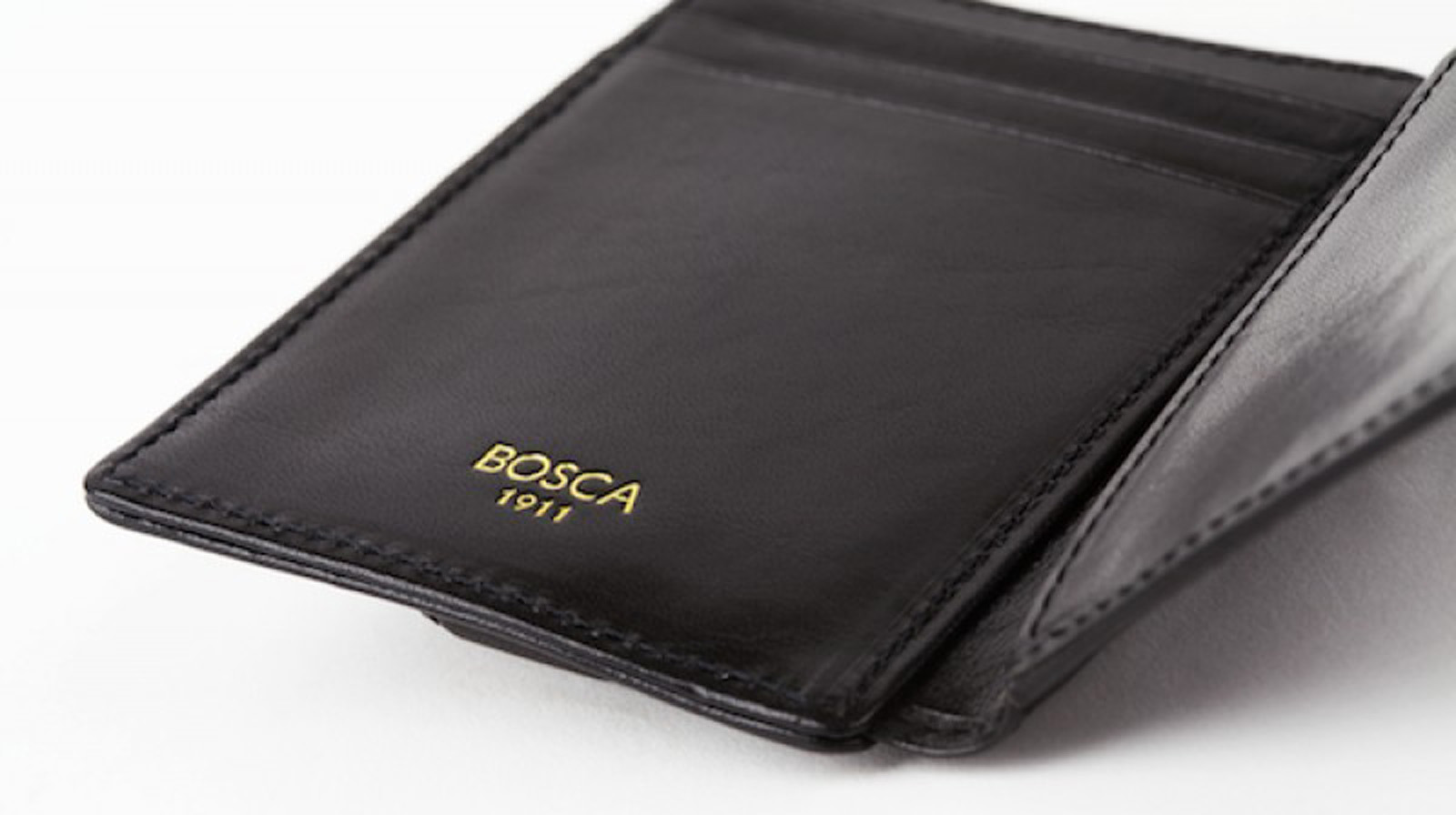 Bosca Mens Old Leather Front Pocket ID Wallet w/Card Slots Money Clip eBay