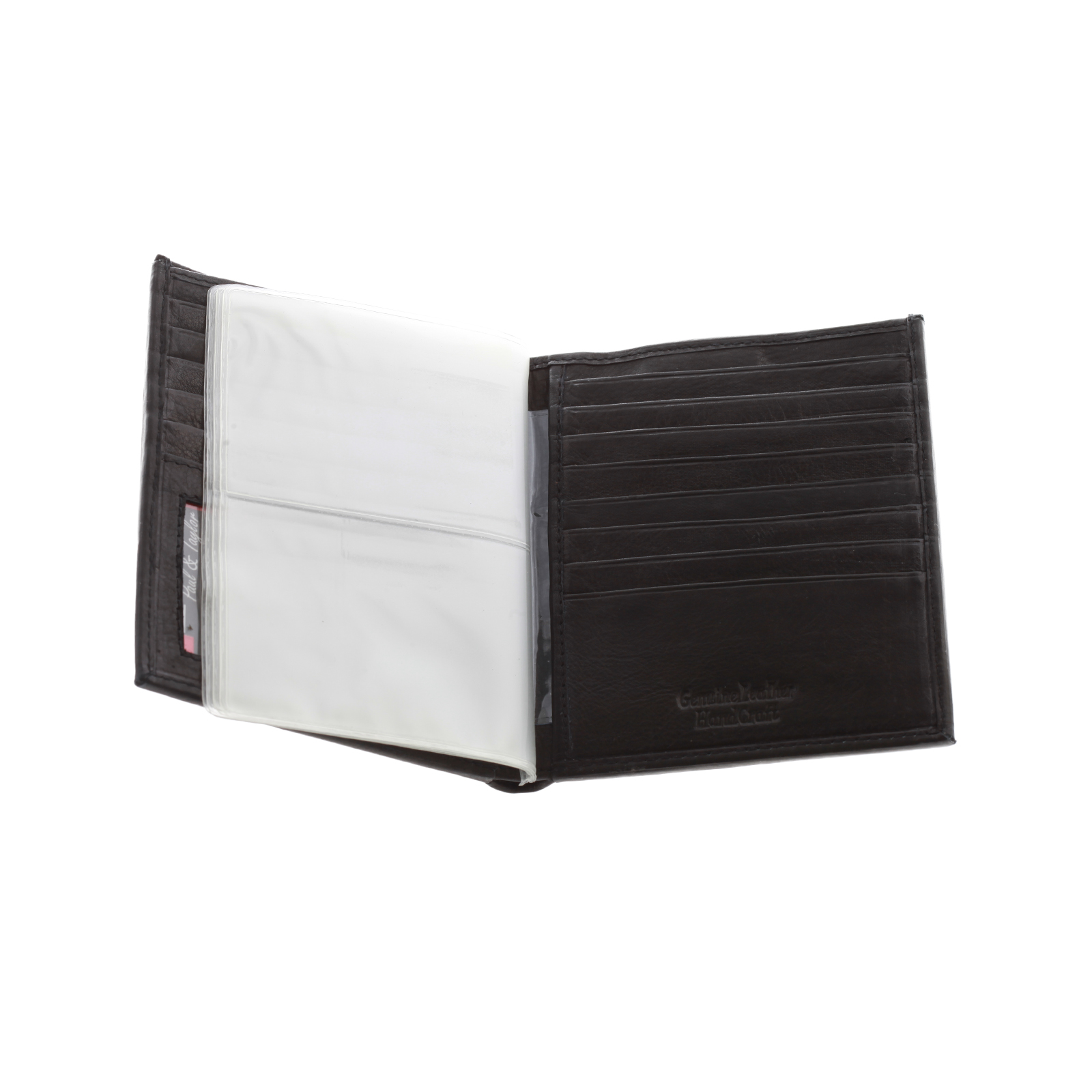 Paul & Taylor Men's Large Leather Big Hipster Bifold Billfold Wallet