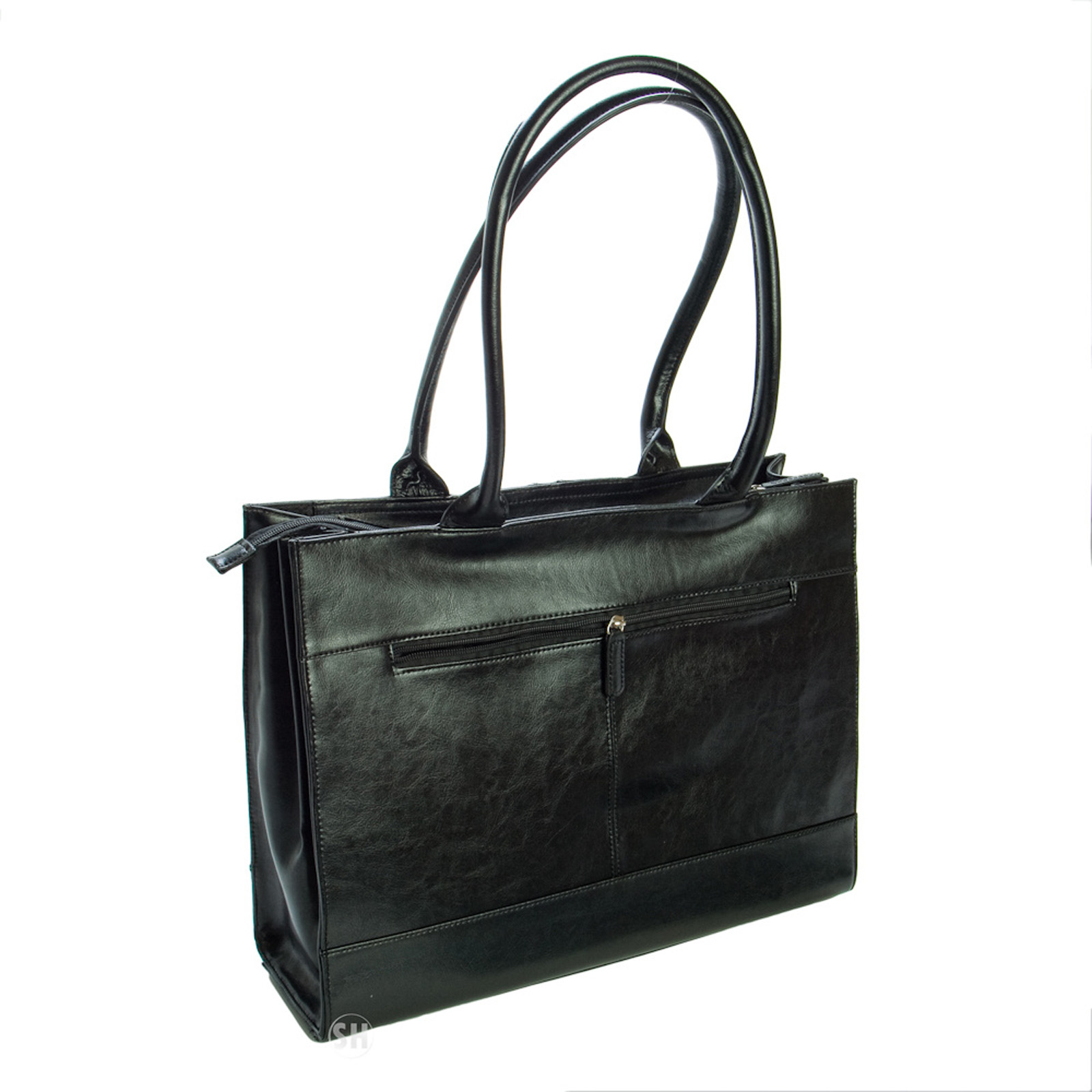 Buxton Black Kelly Leather handbag Laptop Case Briefcase Purse Bag Tote Satchel eBay