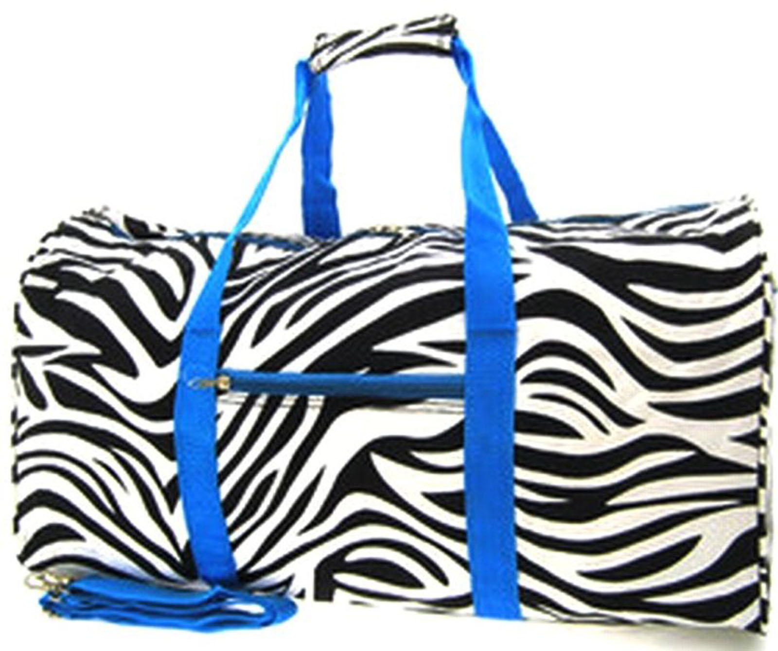 Zebra Print Rolling Duffel Bag Luggage IUCN Water
