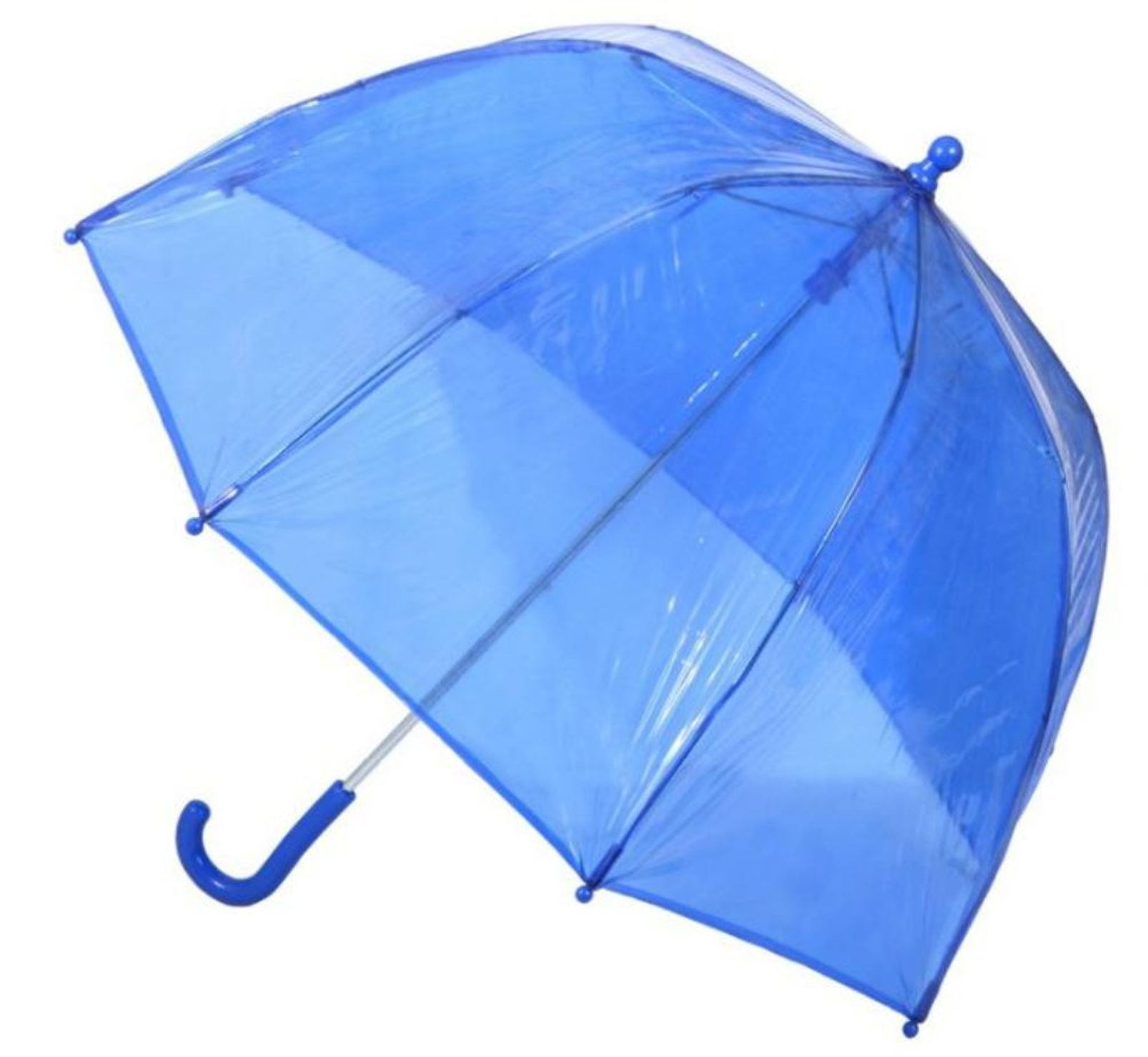 Totes Blue Kids Children Lightweight Rain Bubble Umbrella w/ Hook