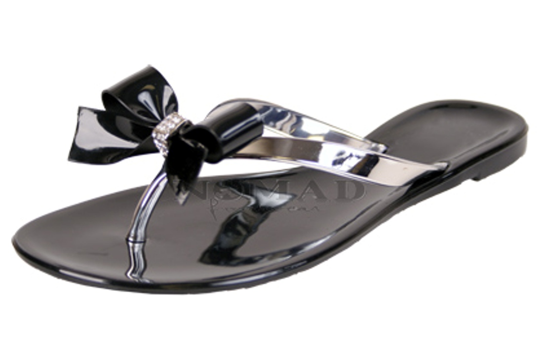 Nomad Pixie Bow Dressy Flat Thong Flip Flop Sandal | eBay