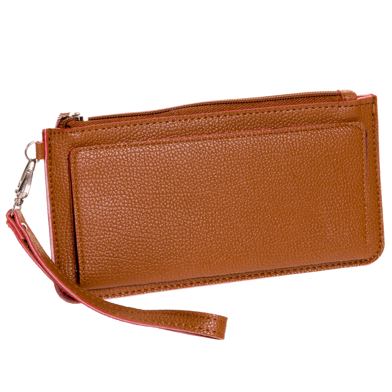 Women's Faux Leather Thin Card Slot Clutch Wristlet Wallet w/ Gift Box