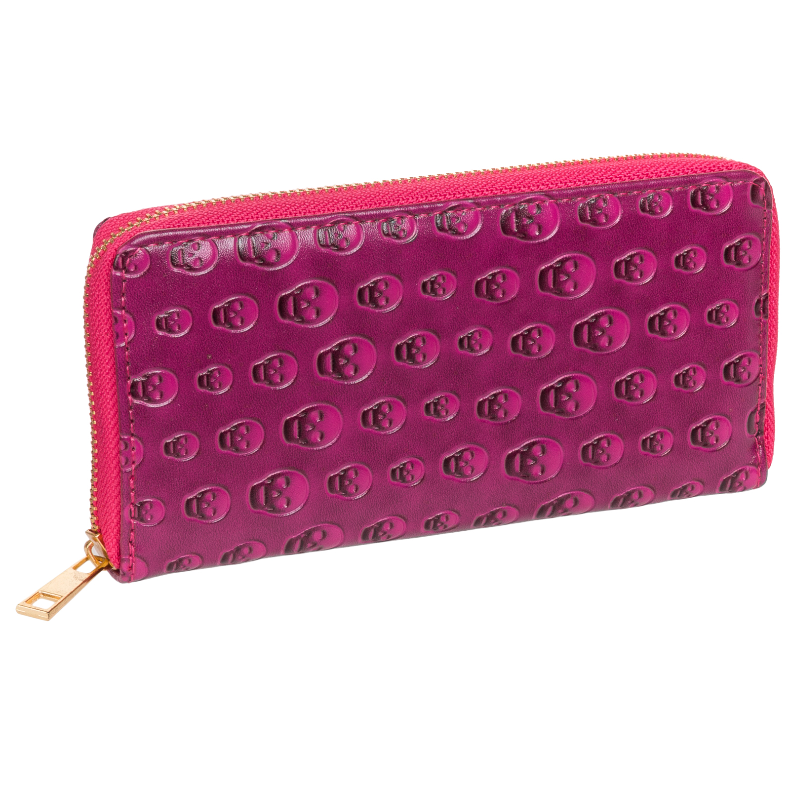 Zip Around Skull Wallet Womens Ladies Girl Wallets Clutch Fold NEW NWT NIB