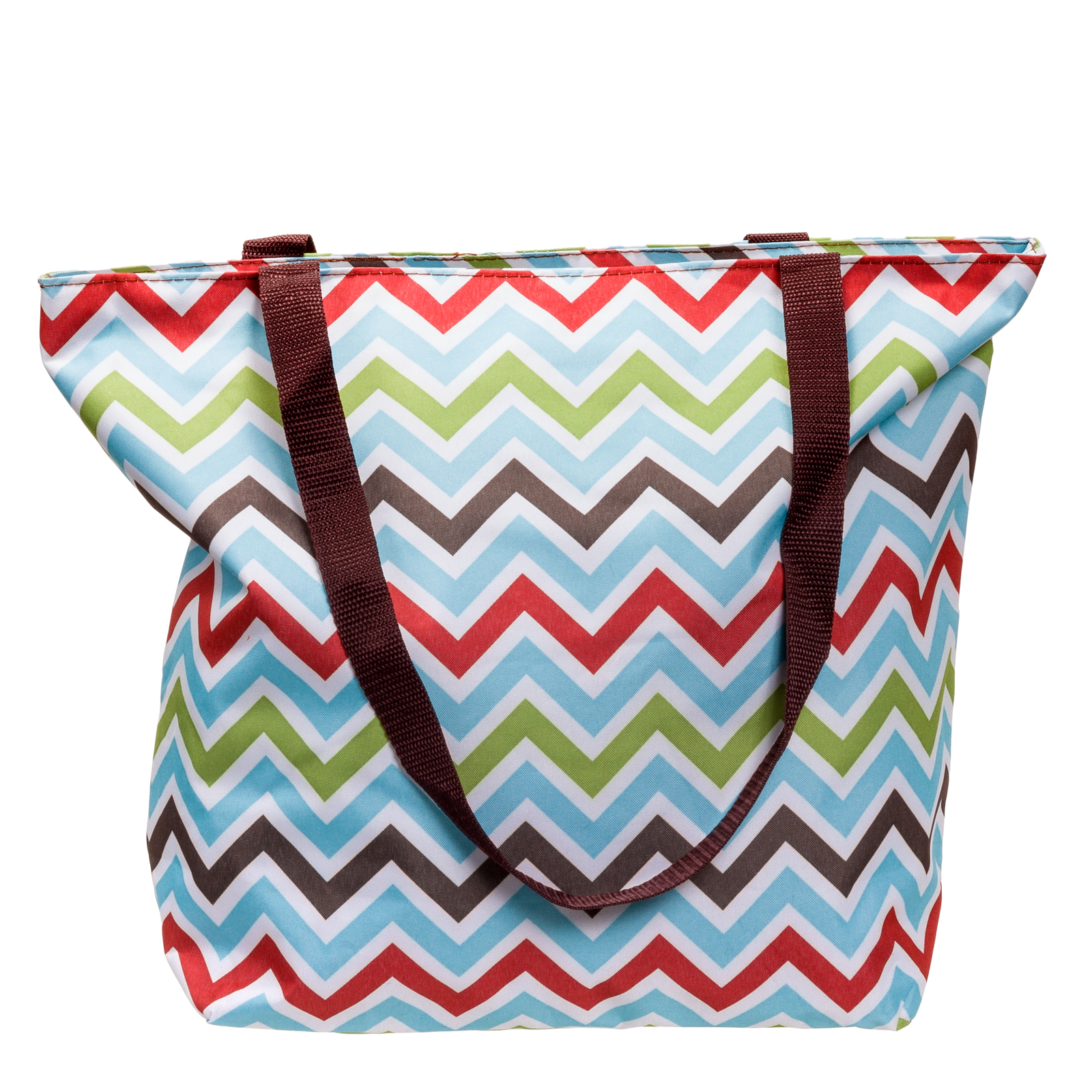 Womens Chevron Zig Zag Striped Tote Handbag Bag