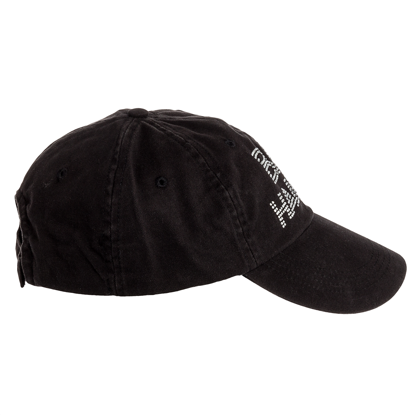 Women's Black Crystal Adjustable Baseball Cap Rhinestone Bling Hat eBay