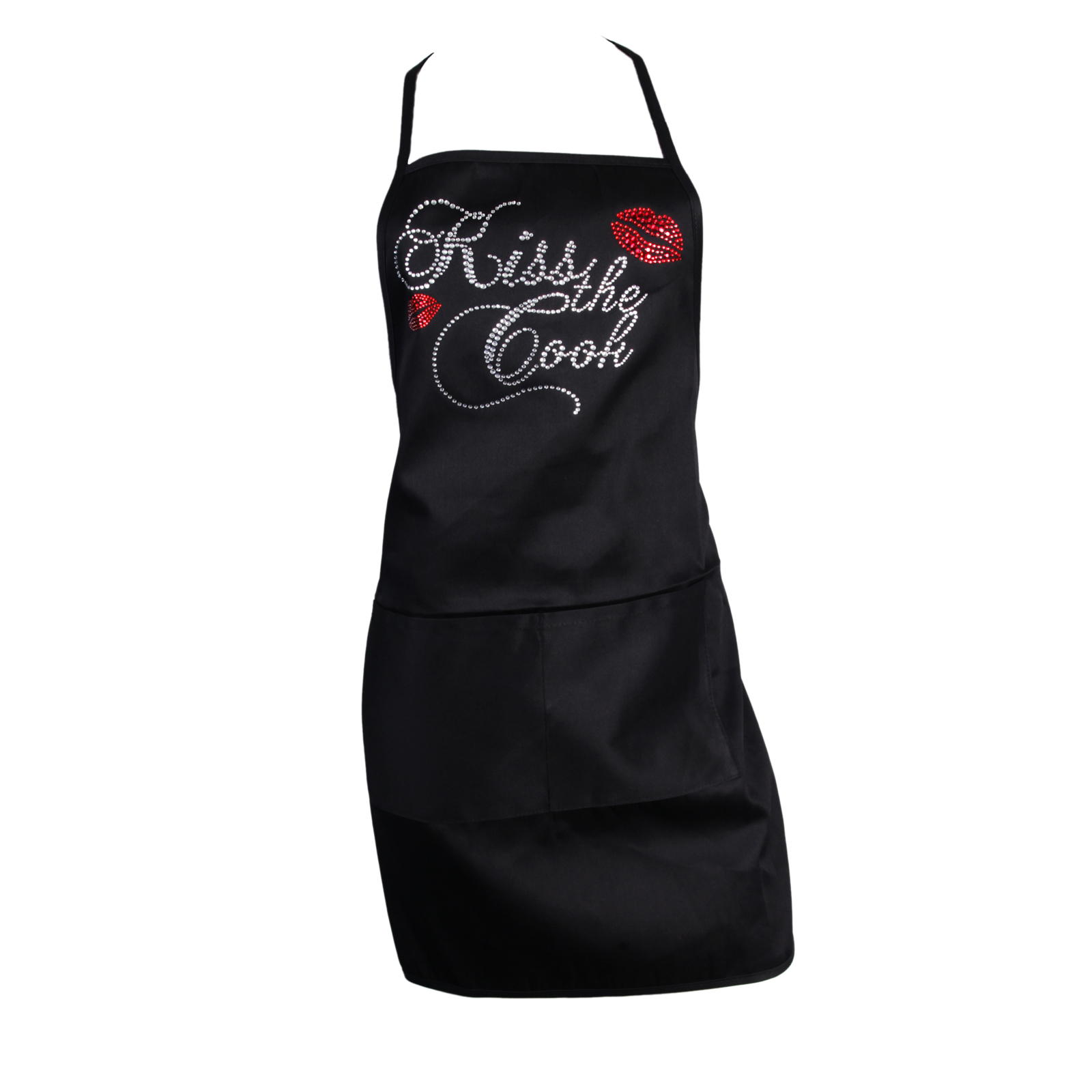 Women's Black Crystal Bling Kitchen Cooking Apron eBay