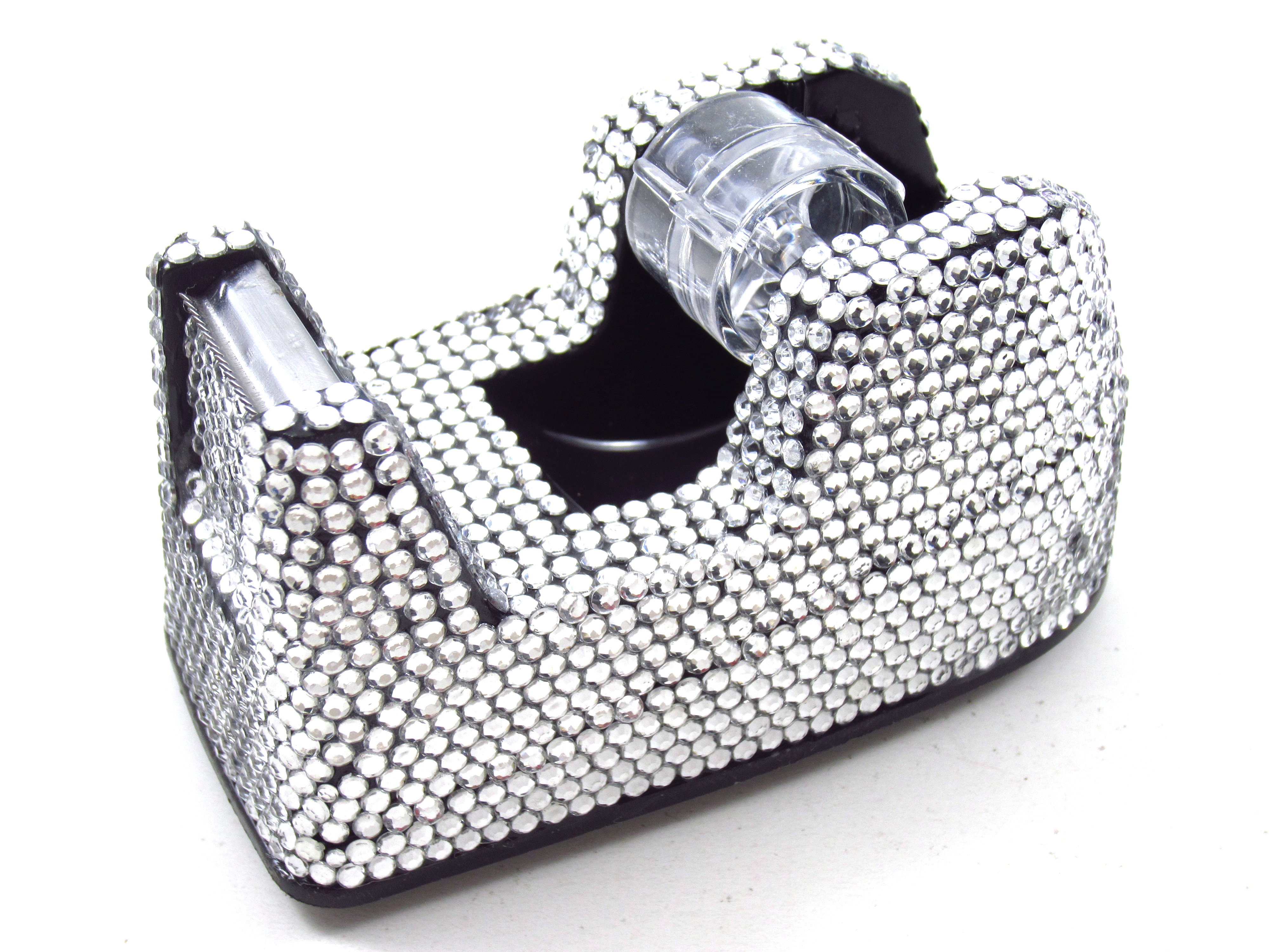 Clear Silver Crystal Rhinestone Bling Embellished Medium Office Tape