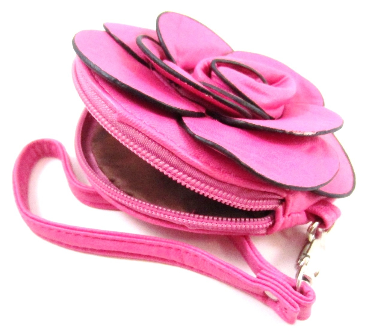 Raised Flower Floral Rose Wallet Wristlet Bag Purse w Detachable Strap eBay