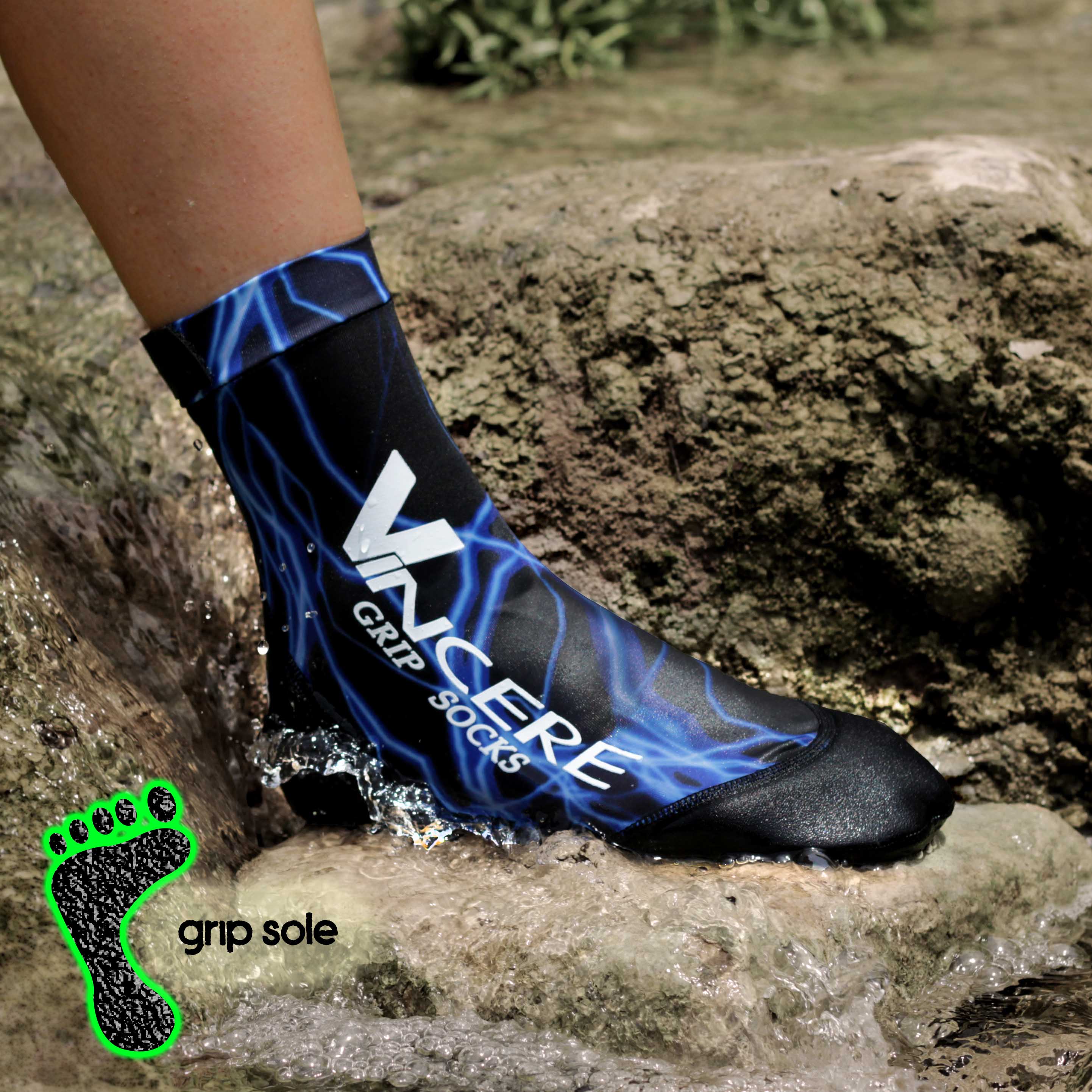 Vincere Unisex Grip Socks Neoprene Beach Scuba Snorkel Volleyball