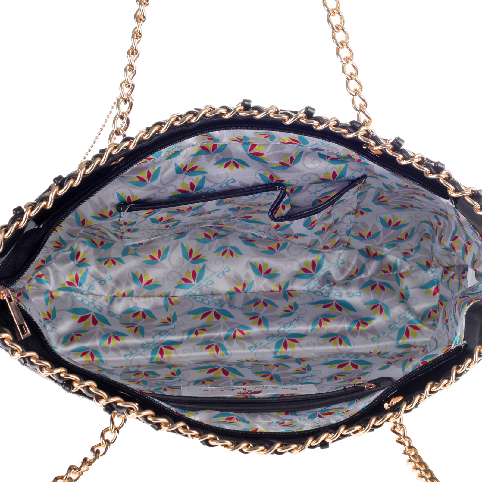 Big Buddha Women's Emmie Quilted Vegan Leather Chain Strap Tote Purse