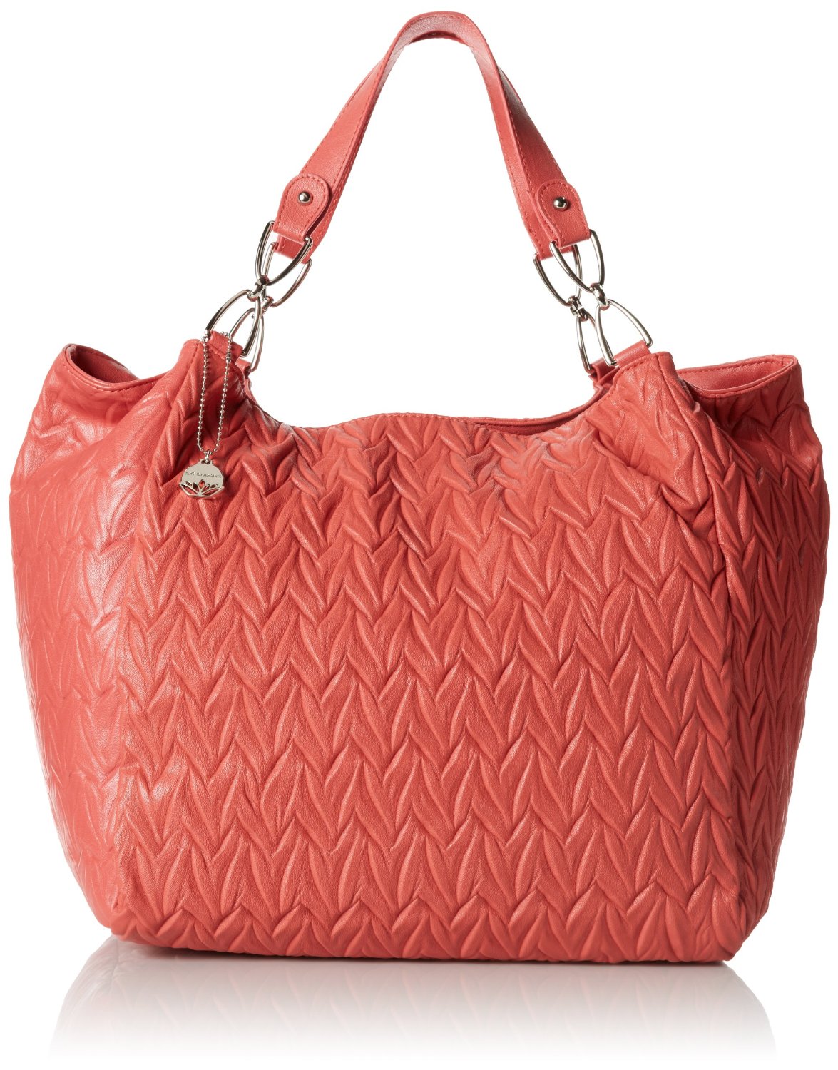 Big Buddha Women's Textured Vegan Leather Union Tote Purse Bag JUNIONPR