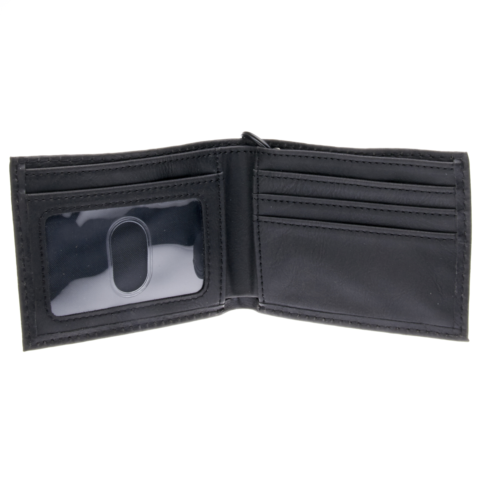 dickies black leather slim bifold wallet w metal chain ebay dickies black leather slim bifold wallet w metal chain ebay