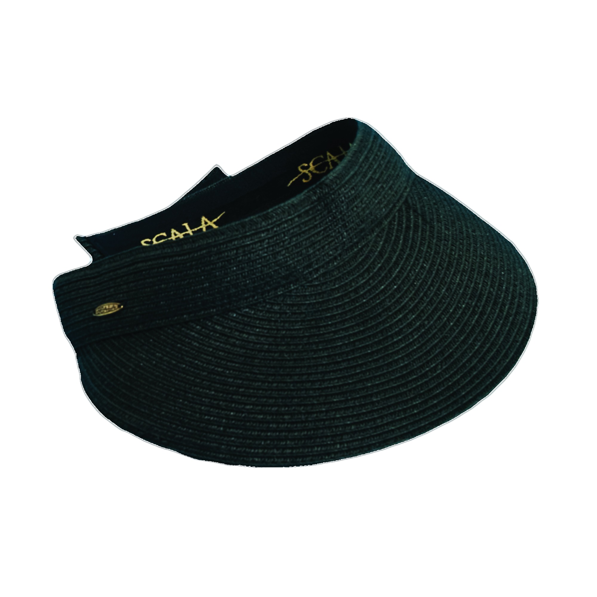 Dorfman Pacific Women's Scala Collezione Paper Braid Velcro Visor Hat