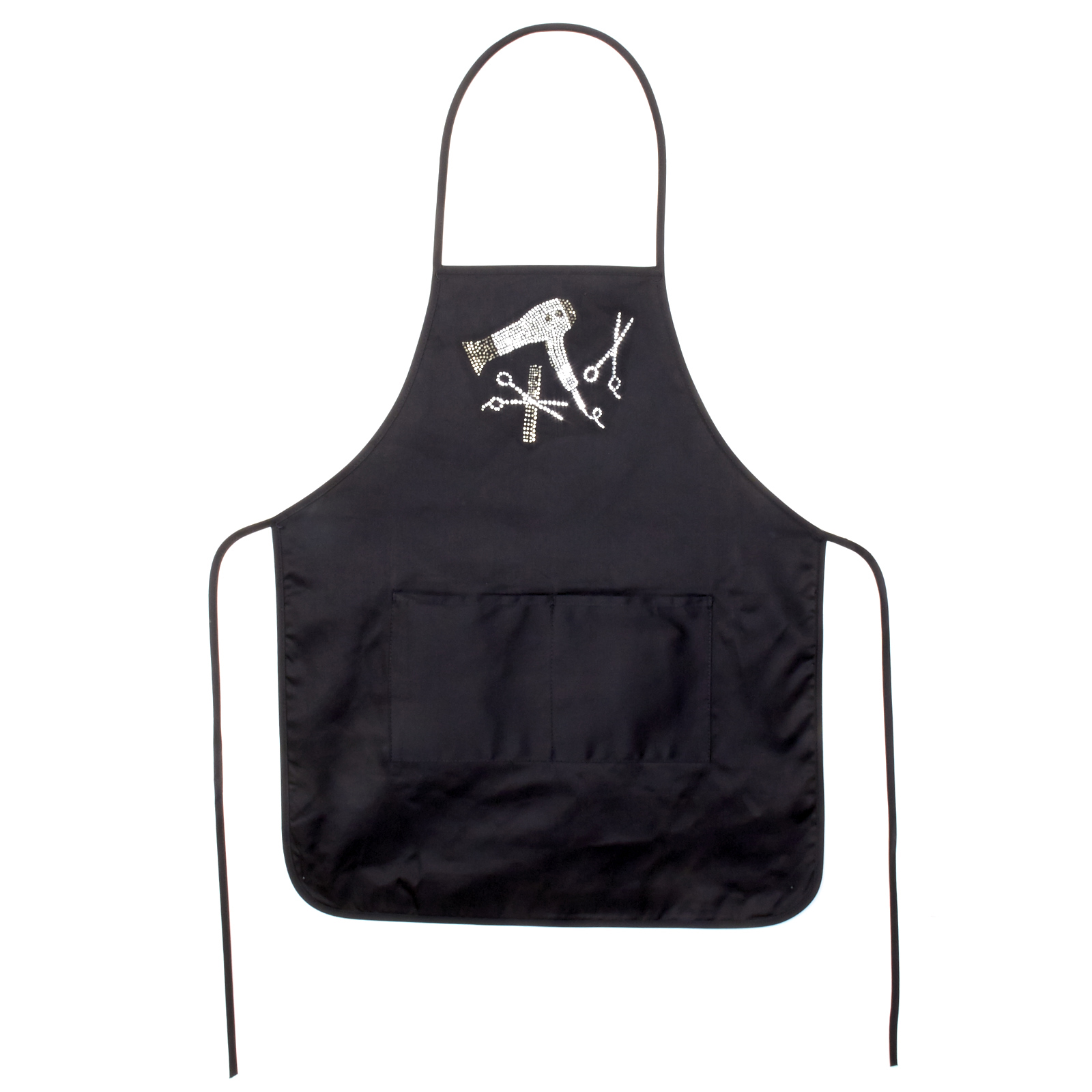 WomensBlackCrystalBlingKitchenCookingApron
