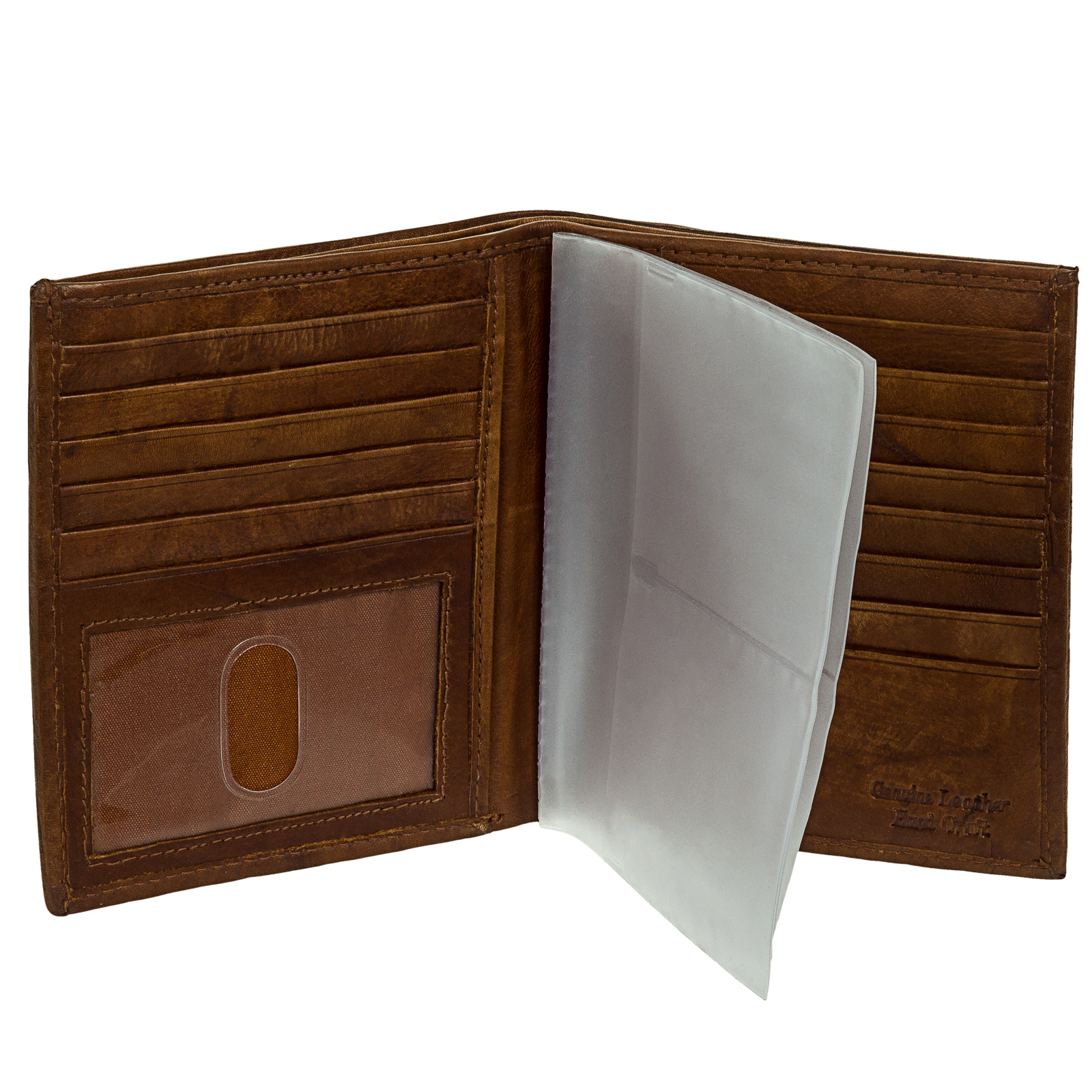 Paul & Taylor Men's Large Leather Big Hipster Bifold Billfold Wallet