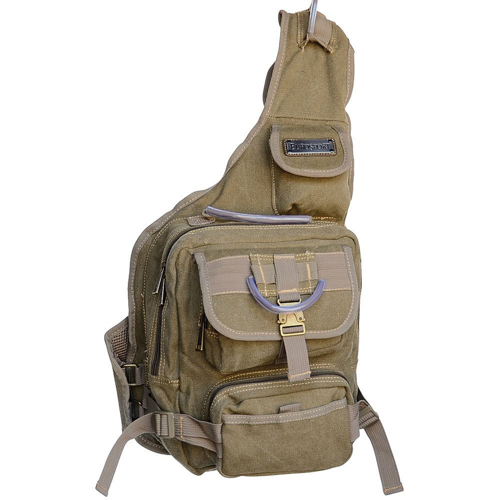 GK Eurosport Canvas Urban School Work Travel Sling Crossbody Backpack