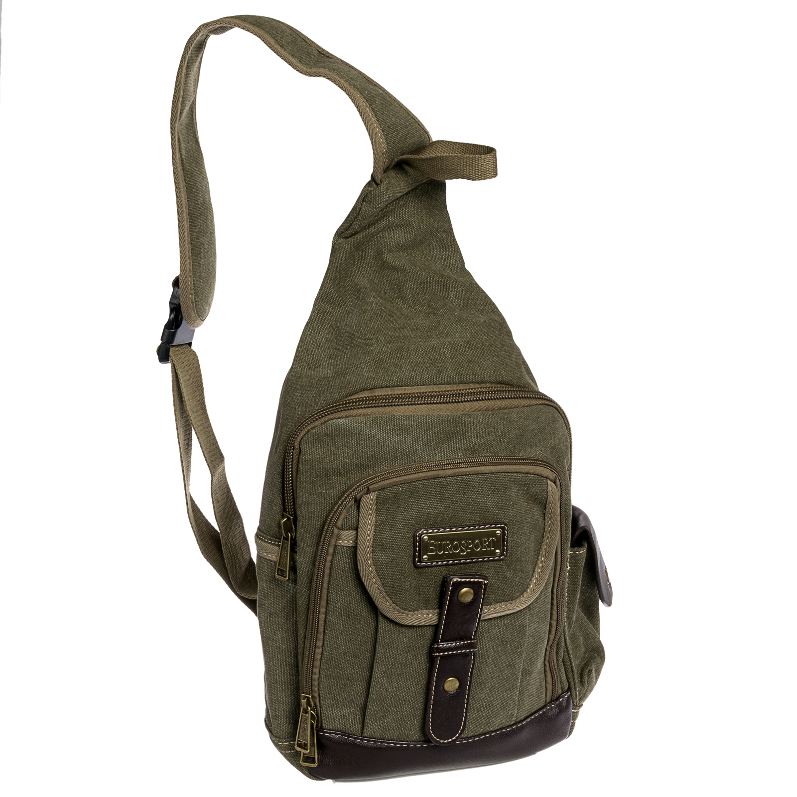 Eurosport Canvas Classic Sling Crossbody School Travel Book Backpack Bag