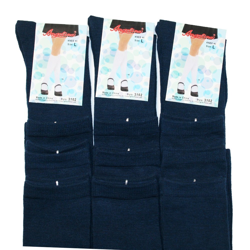 Angelina Girls Cotton 12 Pair Knee High School Uniform Socks 3102 eBay