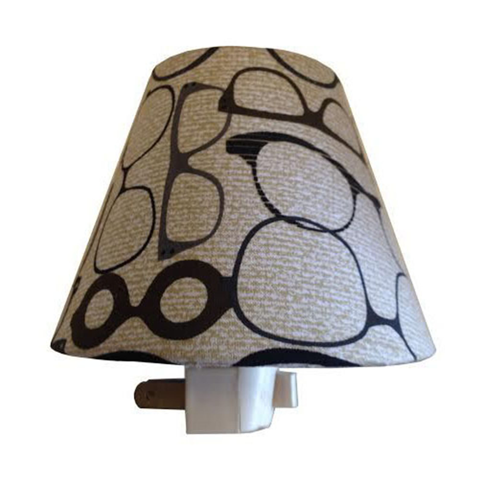 RD Shady Linen Eye Half Lamp Shade Night Light w/ Light Bulb New eBay