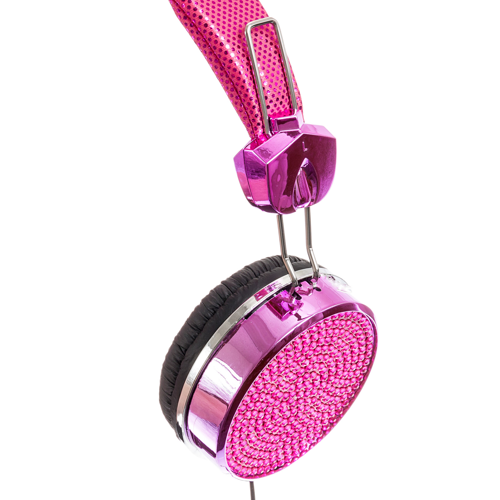 Crystal Case Jewel Rhinestone DJ Headphones Headset w/Handsfree Mic