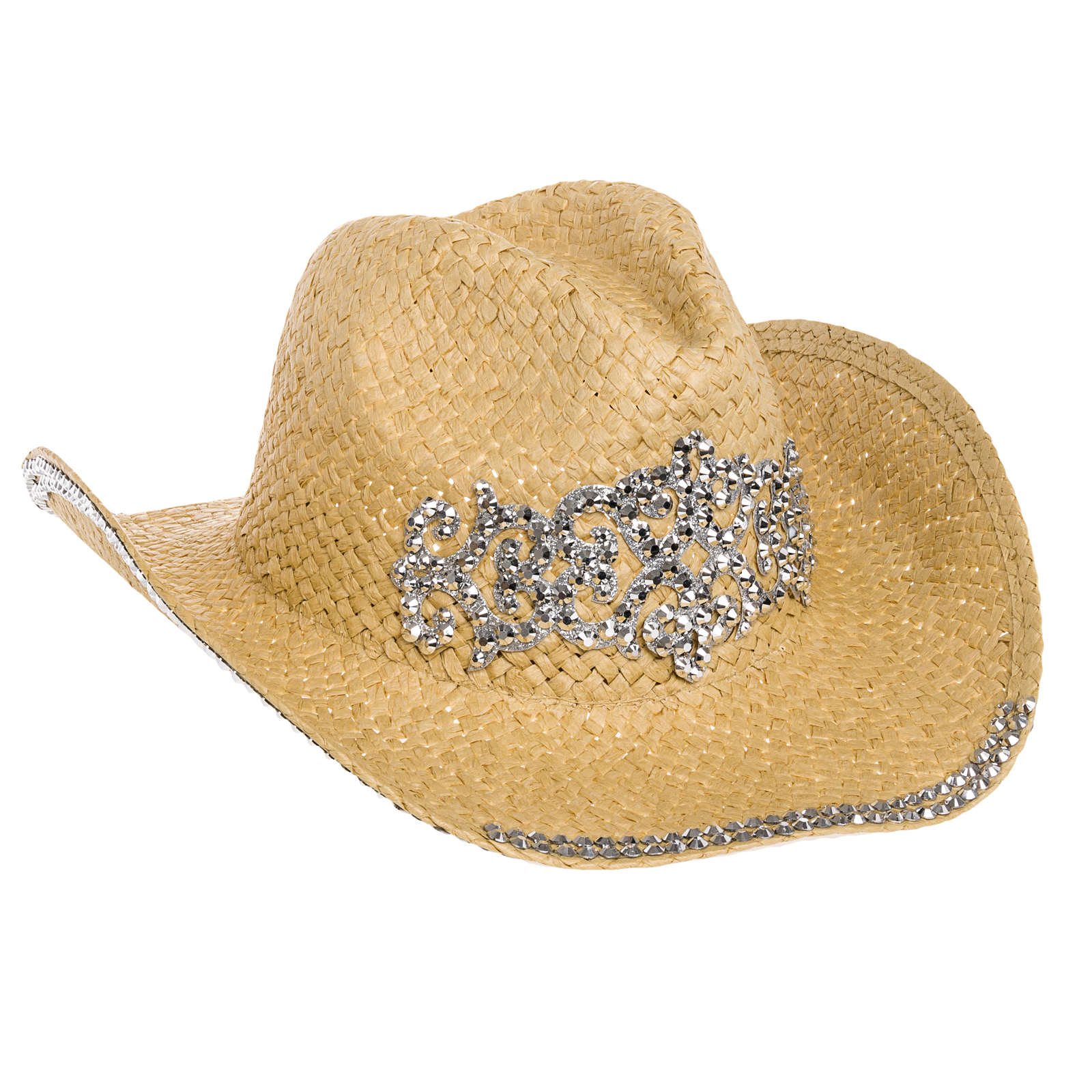 CRYSTAL CASE NEW Rhinestone Western Straw Rodeo Fashion Cowgirl Cowboy