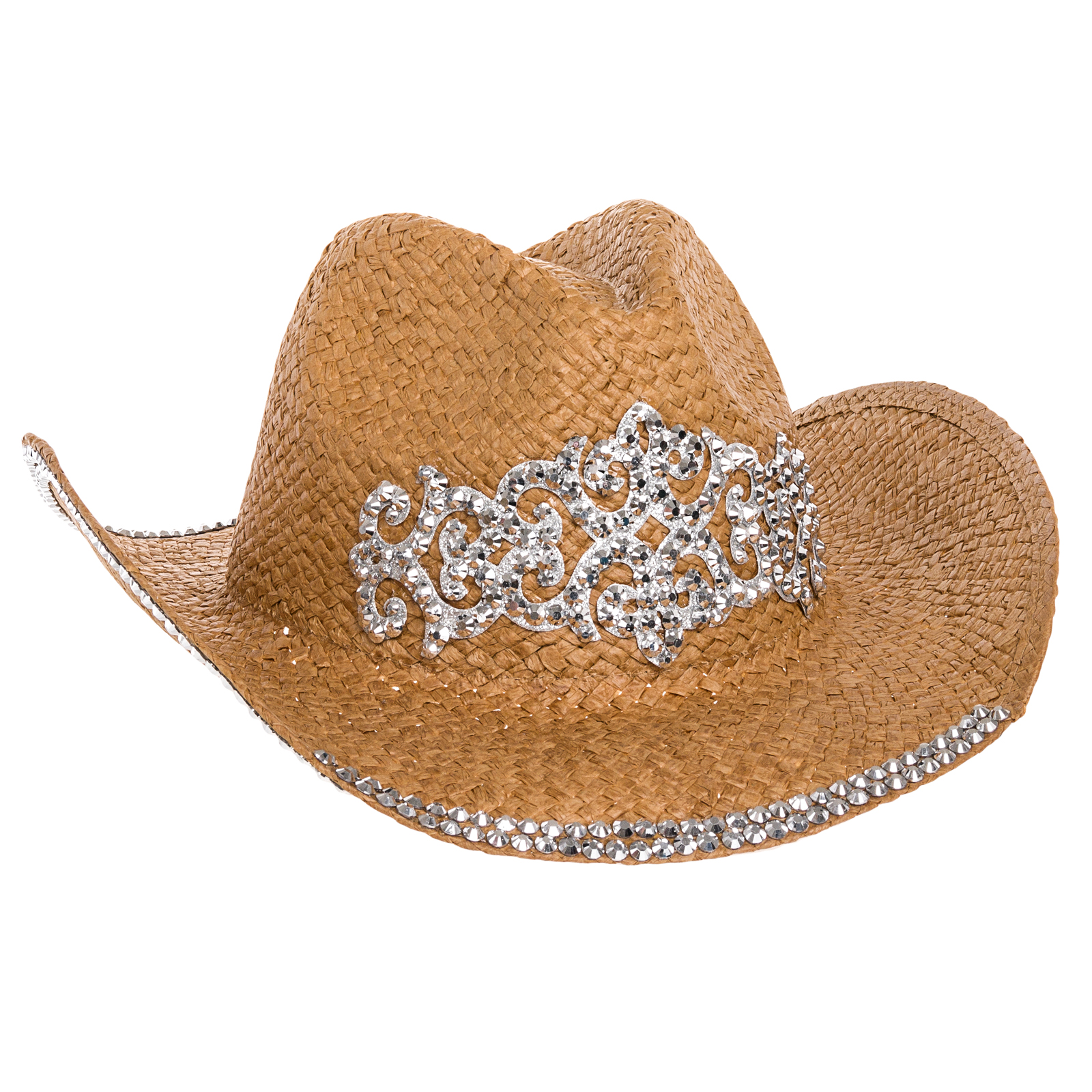 Crystal Case New Rhinestone Western Straw Rodeo Fashion Cowgirl Cowboy