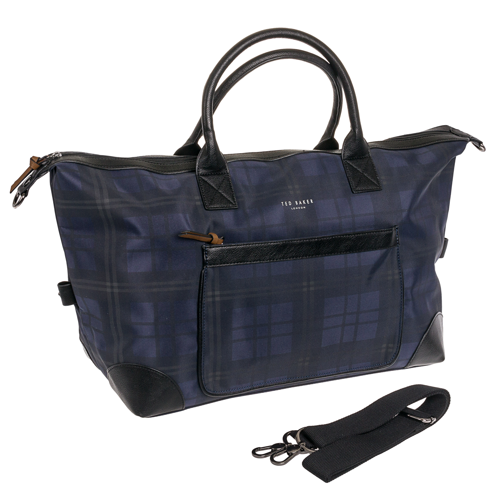 TED BAKER NEW Mens Navy RADAYO Core Nylon Pocket Holdall Travel Duffel