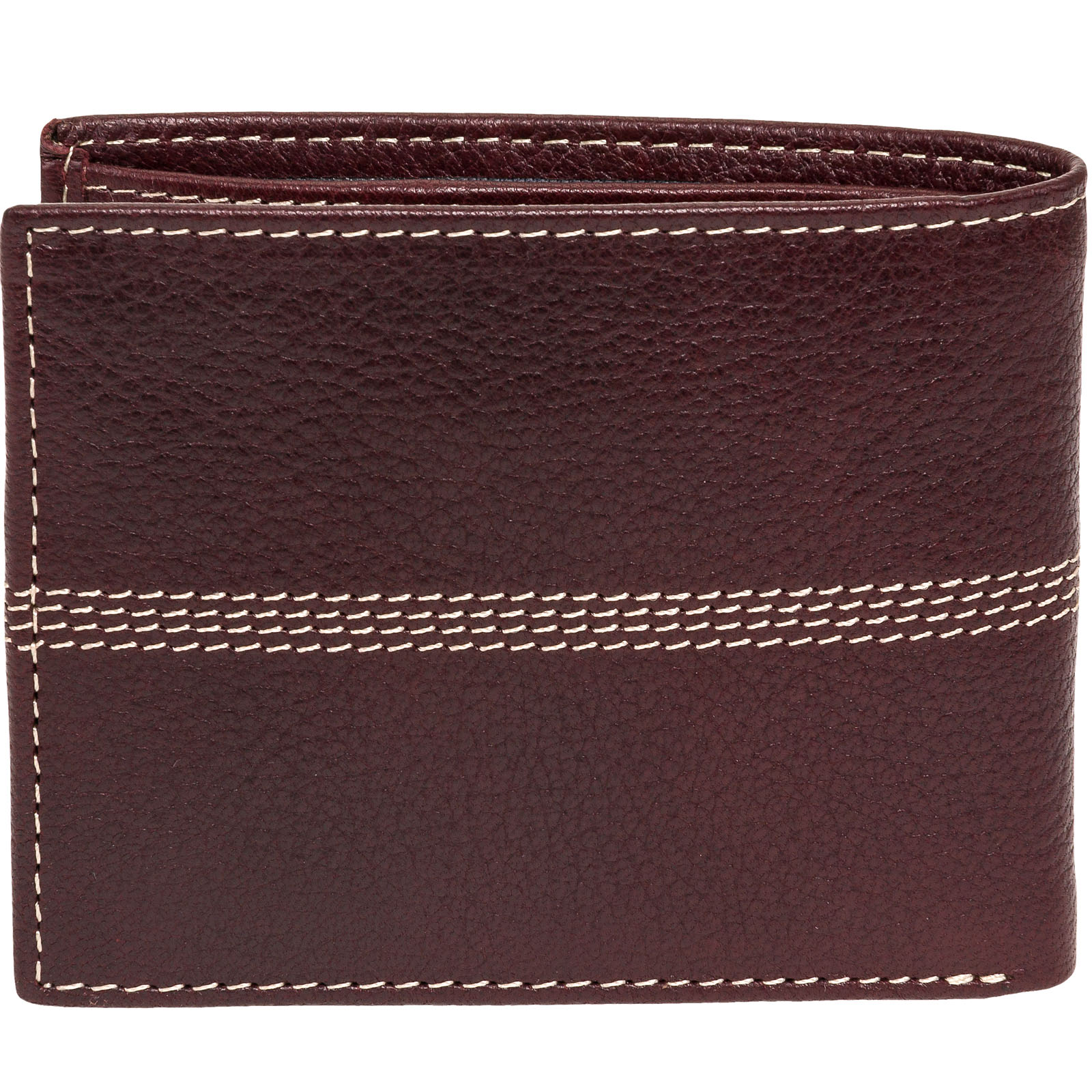 Timberland Mens Leather Logo Embossed Sports Quad Pebbled Bifold Wallet