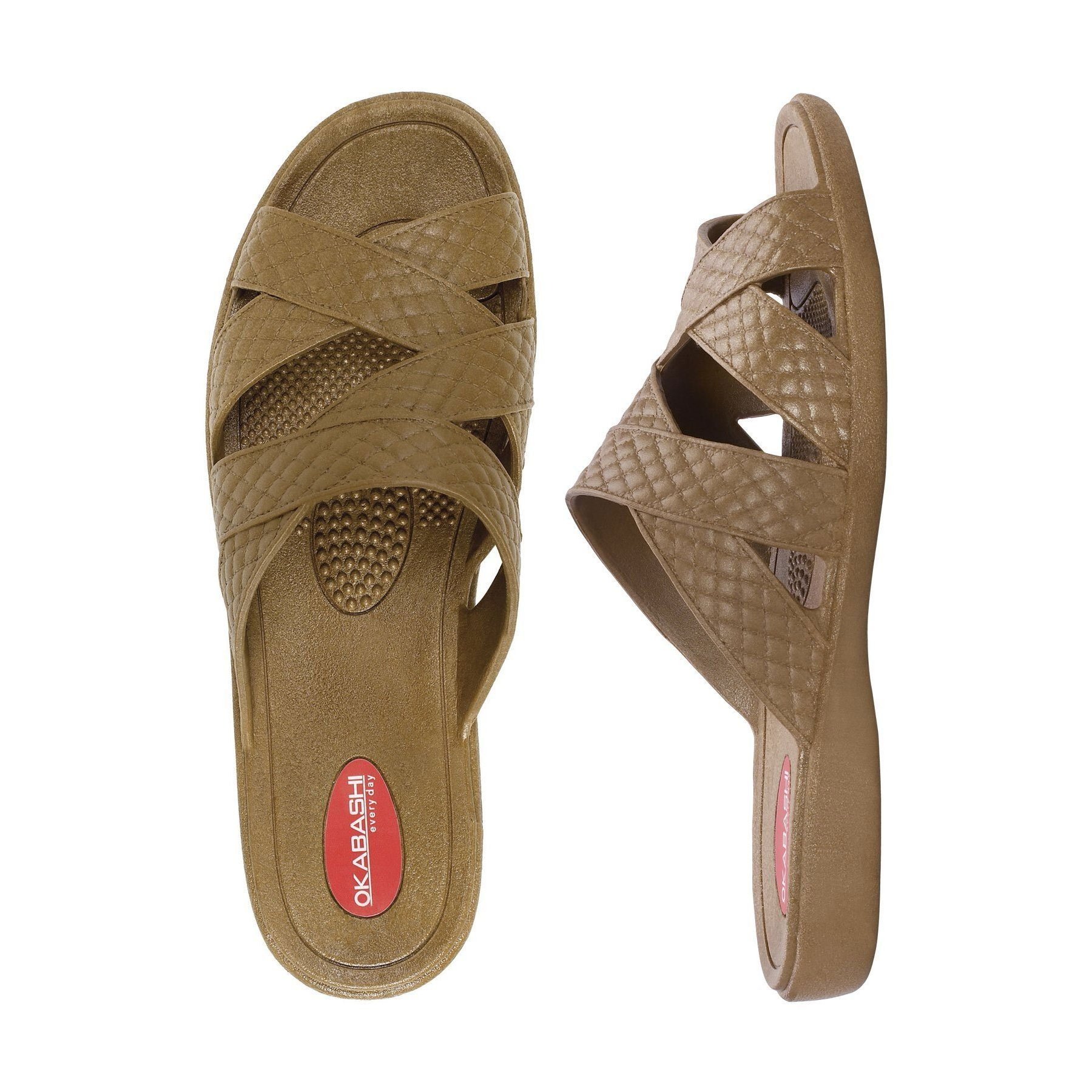 OKABASHI NEW Womens CrossStrap Arch Support Orthopedic Sandals eBay