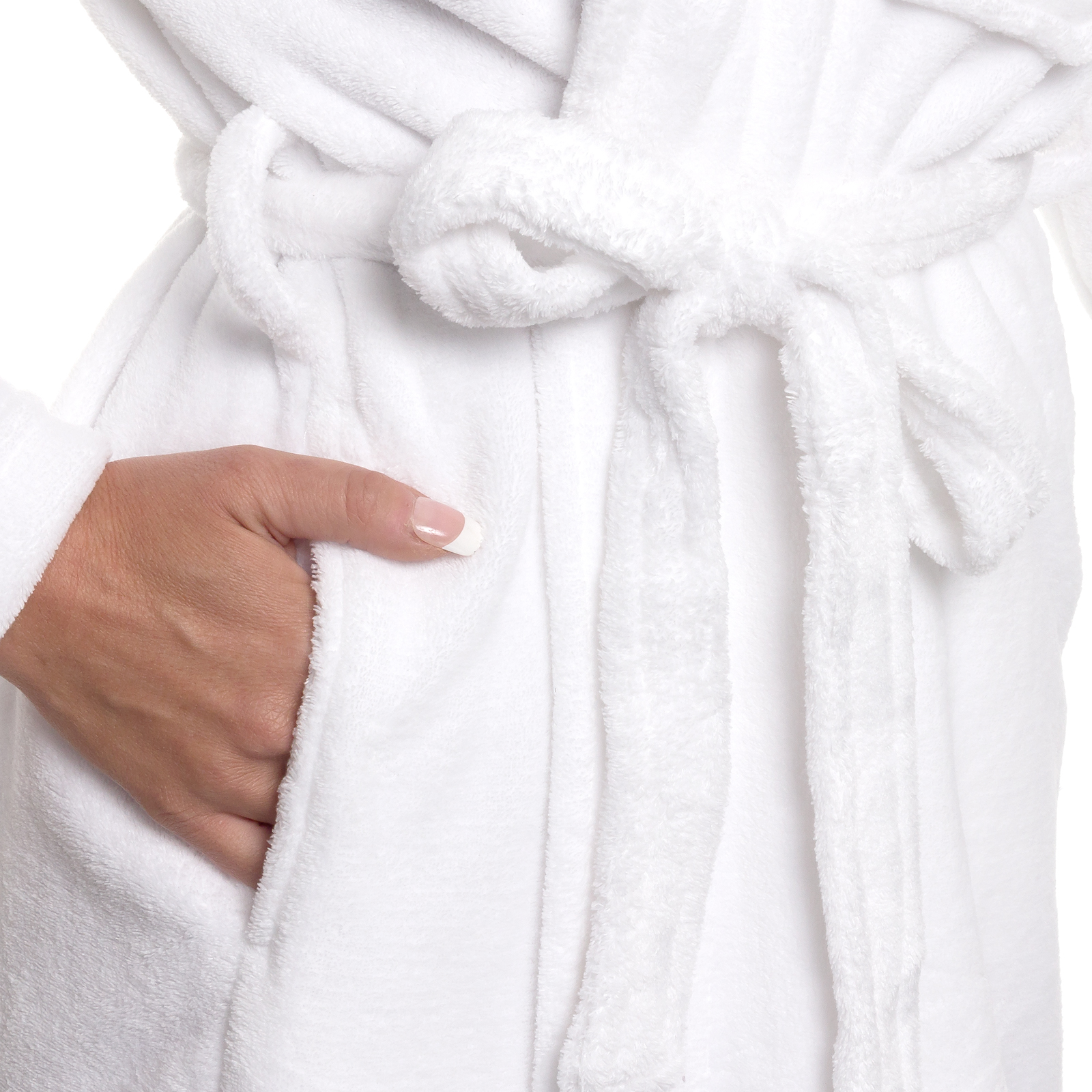 Silver Lilly Womens Plush Wrap Kimono Bathrobe Lougewear w/ Tie Belt eBay