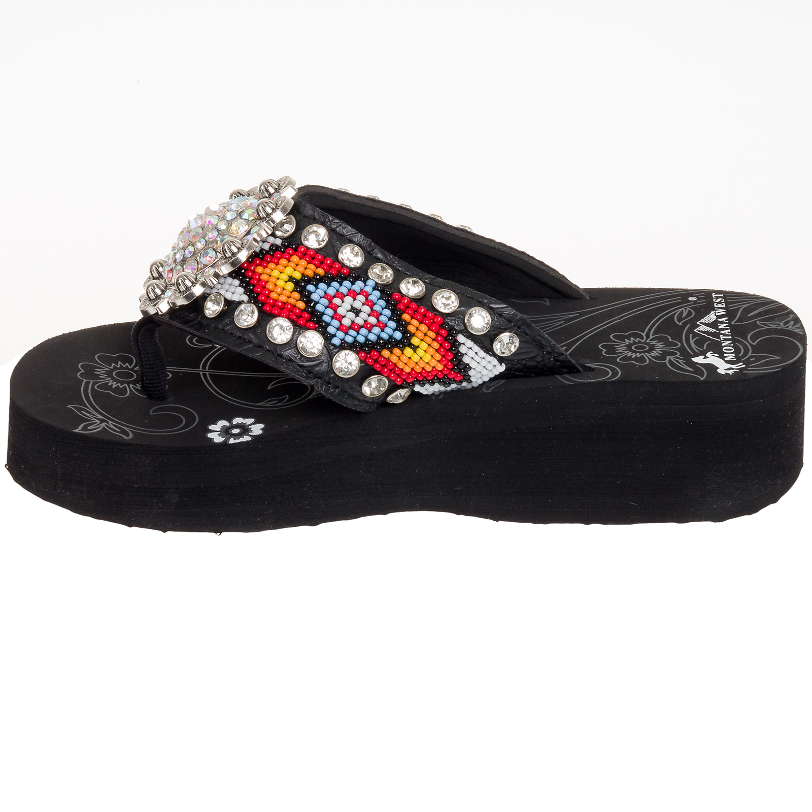 Montana West Women's Hand Beaded Flip Flop Bling Sandal Shoes eBay