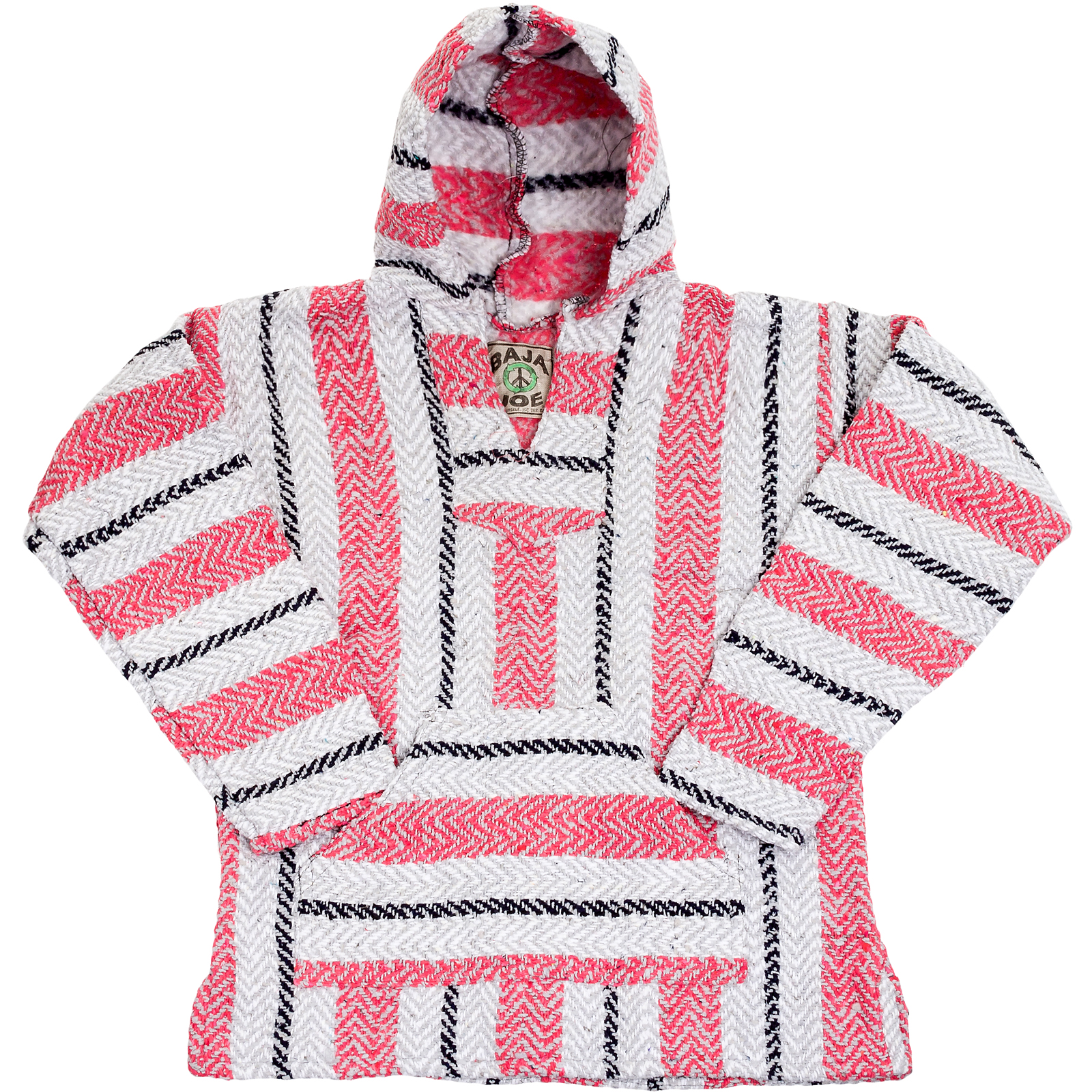 Baja Joe Striped Woven Jacket Coat Poncho Jamaican Jerga Hoodie NEW eBay