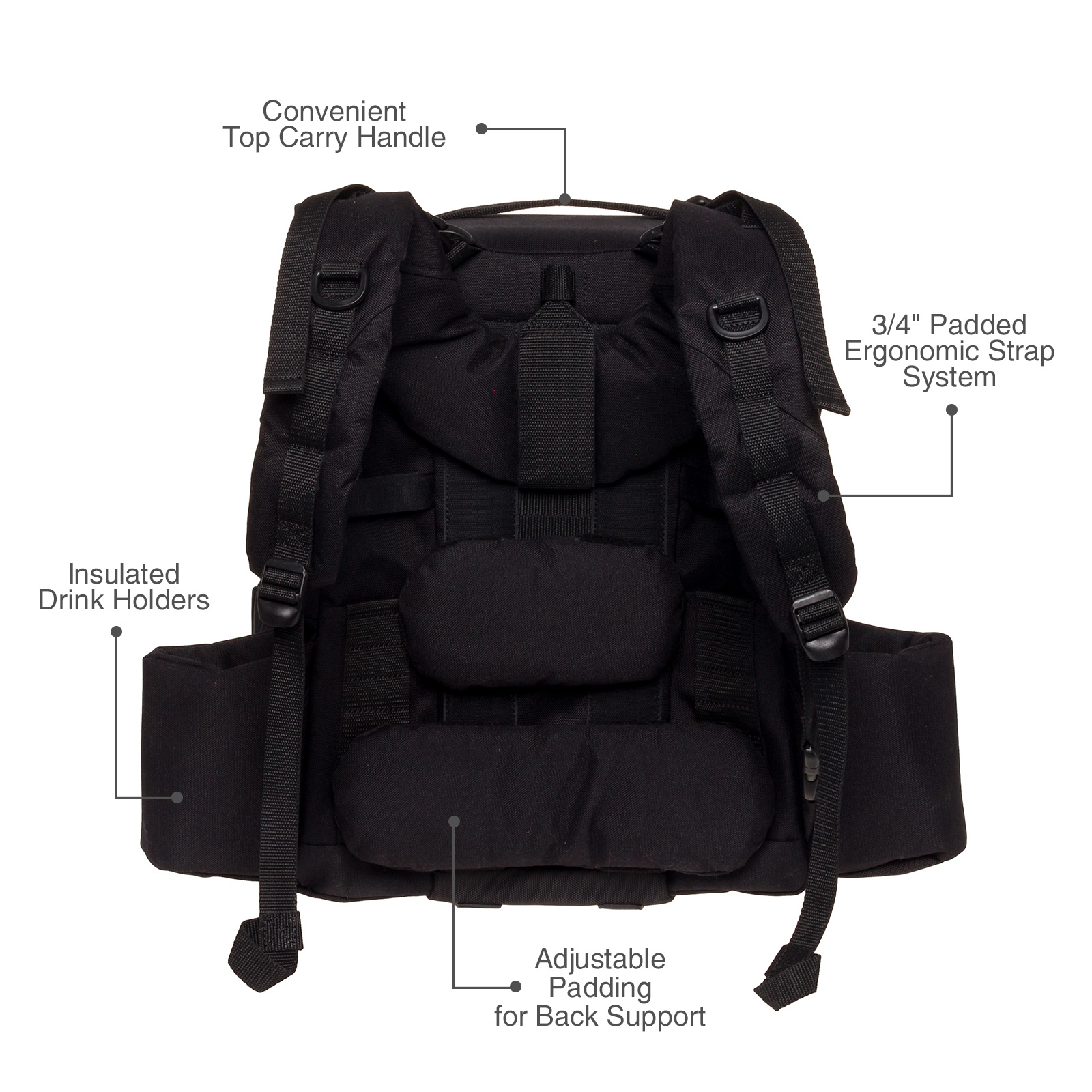 Fusion Pro 25 Disc Capacity Disc Golf Frisbee Backpack Bag w/ BuiltIn