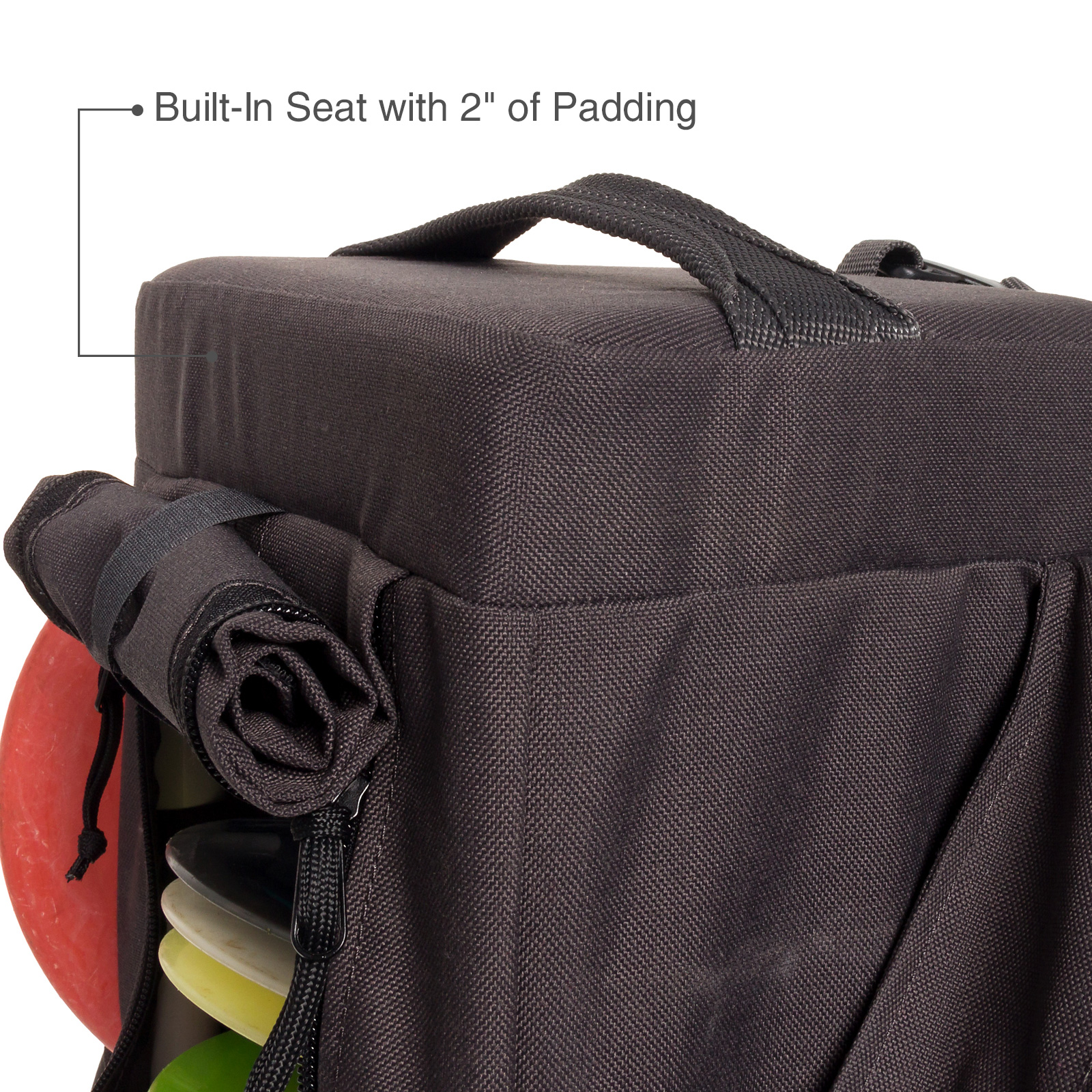 Fusion Pro 25 Disc Capacity Disc Golf Frisbee Backpack Bag w/ BuiltIn