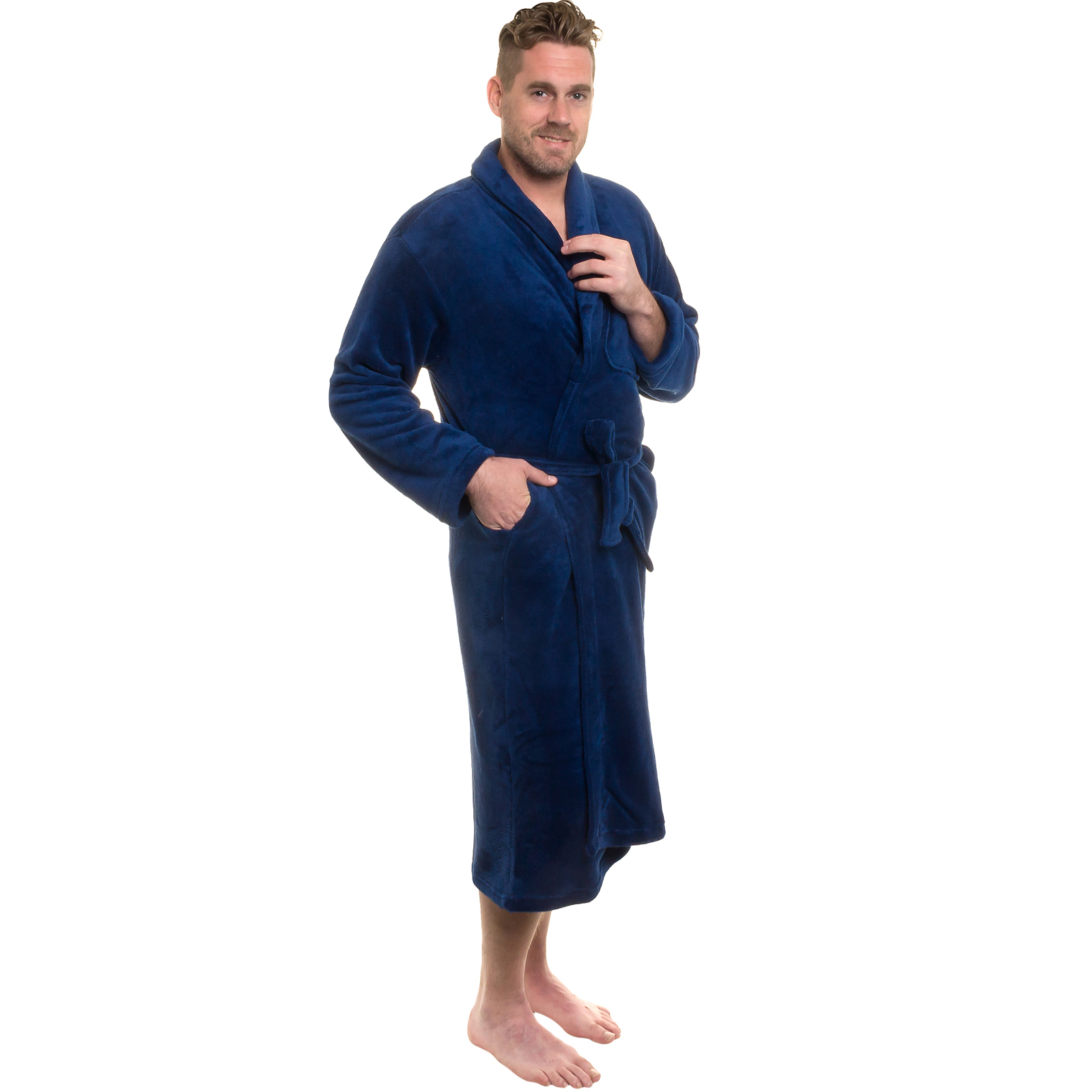 Amazon Mens Robes Plush Fleece Robe For Men Mid-Length With