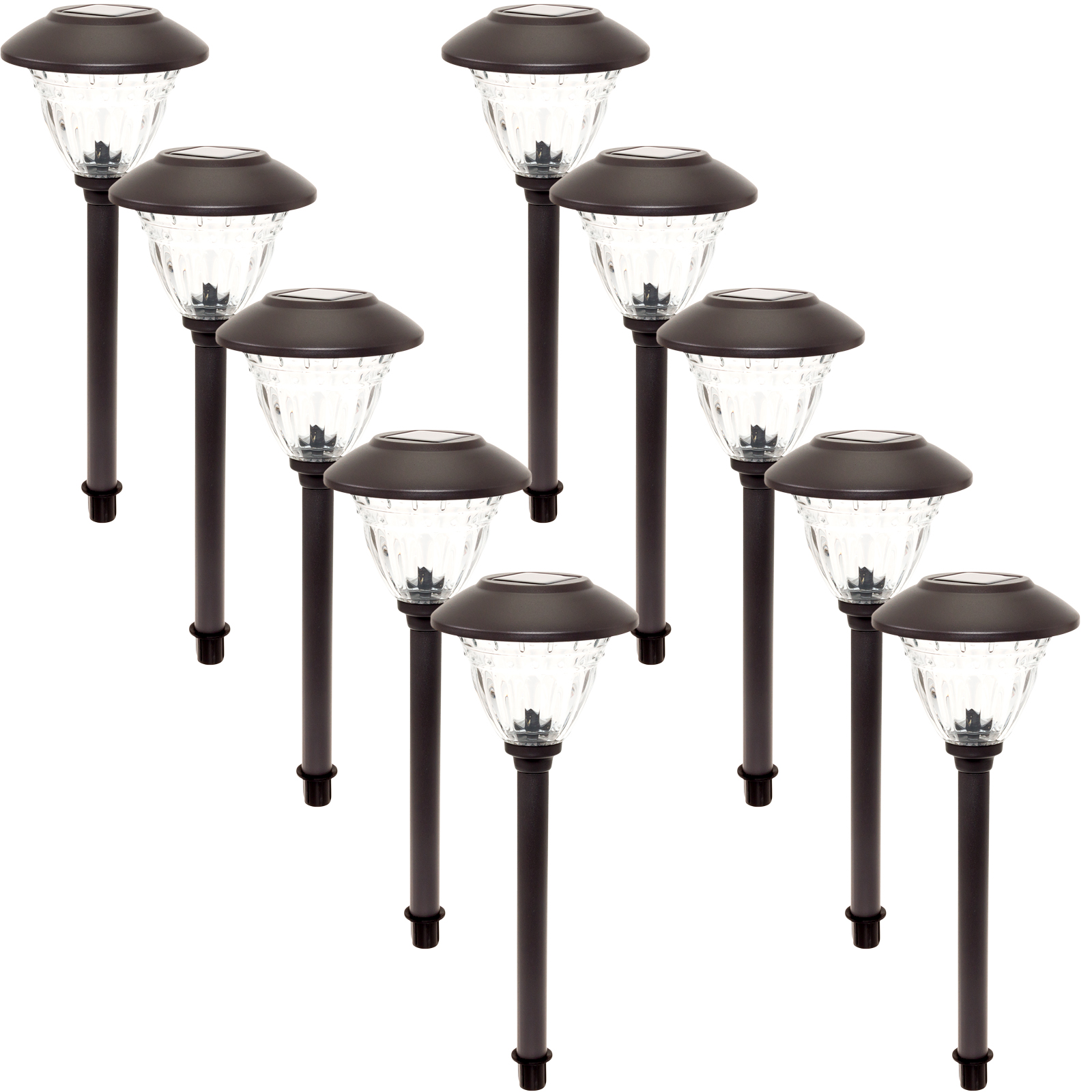 10 Pack Energizer Stainless Steel Led Solar Path Lights Gun Metal Picture 6 Of 10
