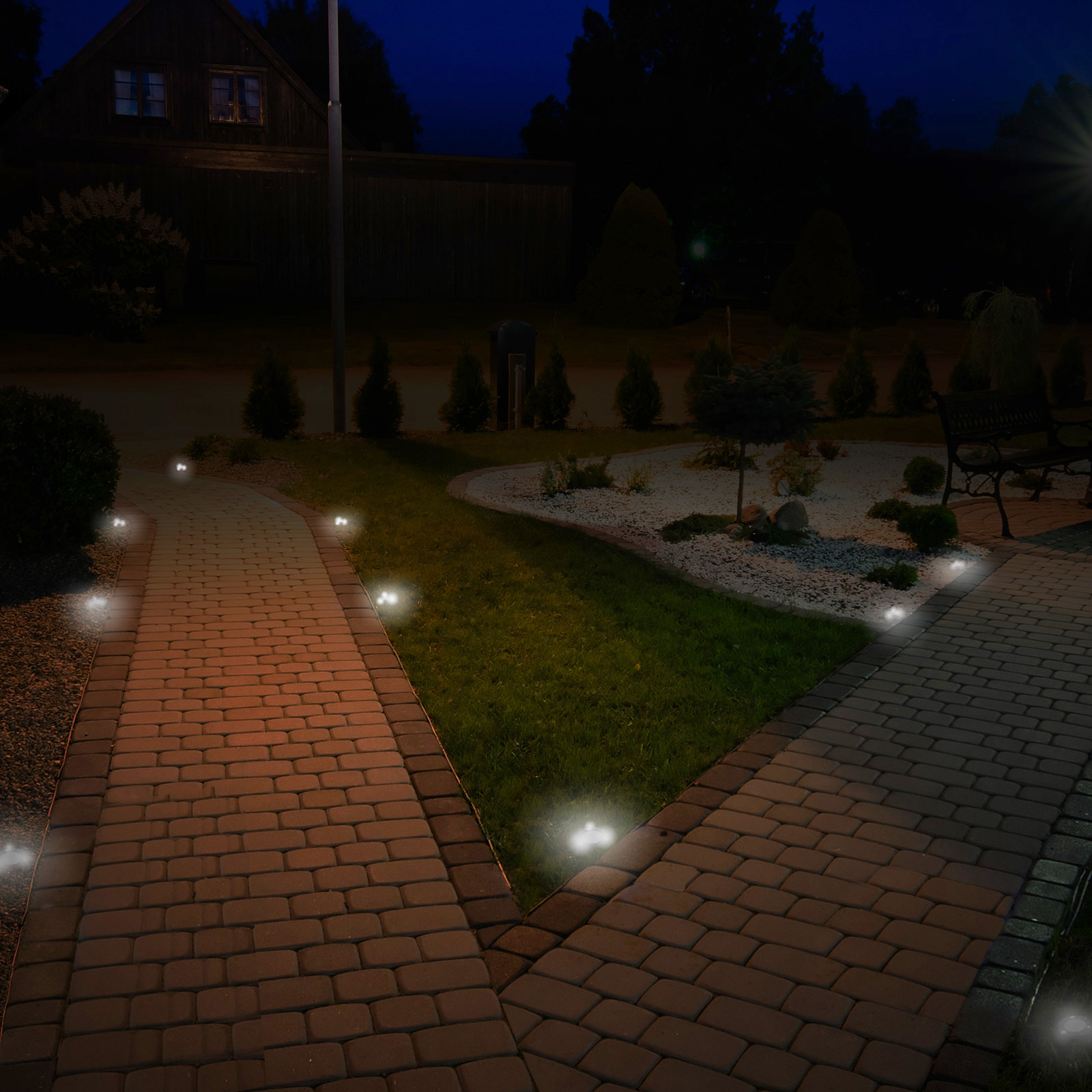 Greenlighting Solar Flat In Ground Driveway Light Set 12 Pack Ebay Greenlighting Solar Flat In Ground Driveway Light Set