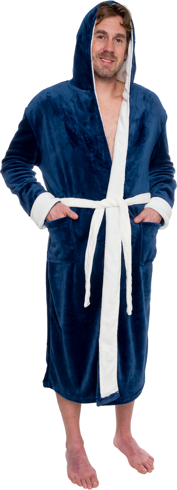 ross michaels mens hooded robe