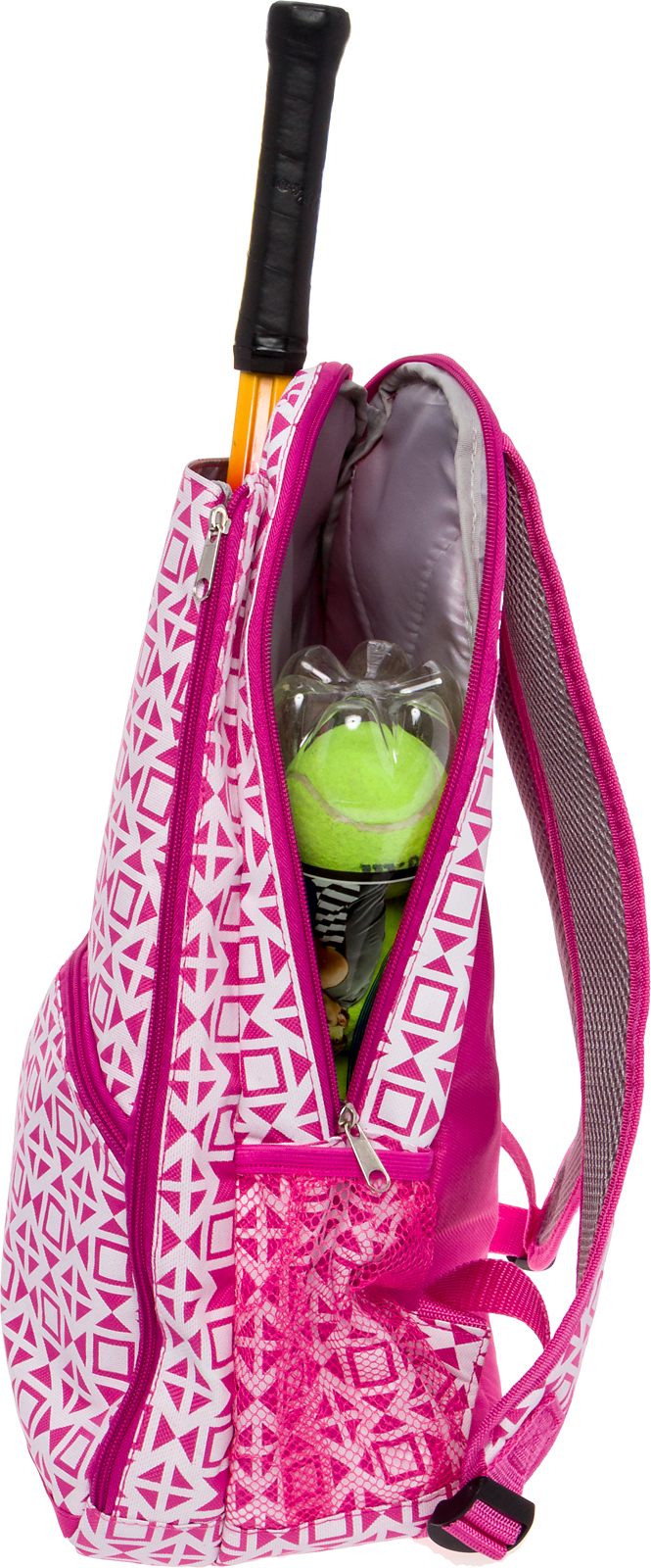 LISH Women's Deuce Geometric Square Printed Tennis Racket Holder ...