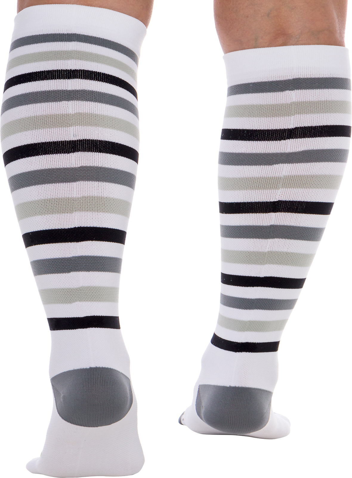 Graduated 15-25 mmHg Knee High LISH Womens Striped Compression Socks