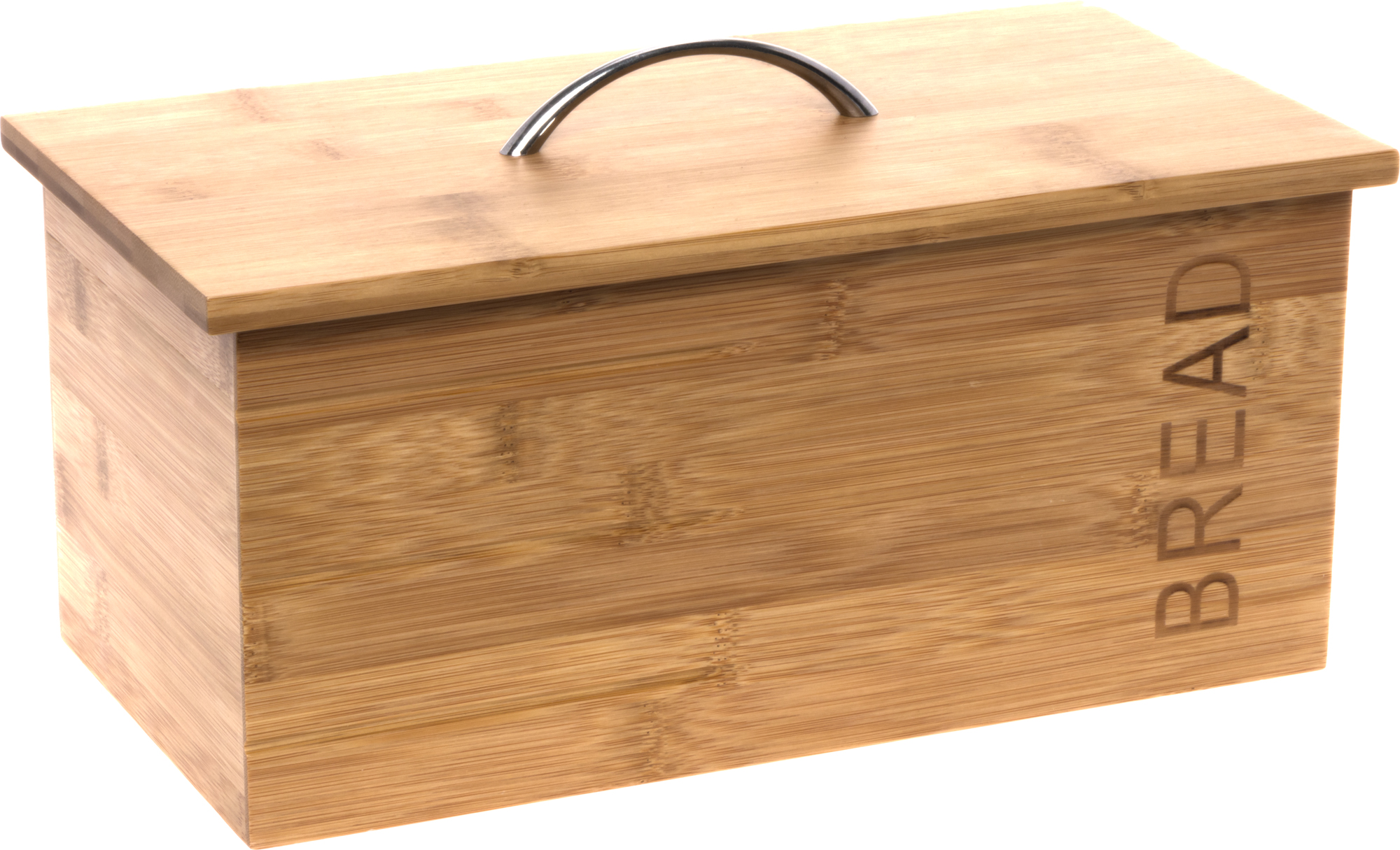 Mindful Design Modern Bamboo Bread Box Storage Bin For Kitchen